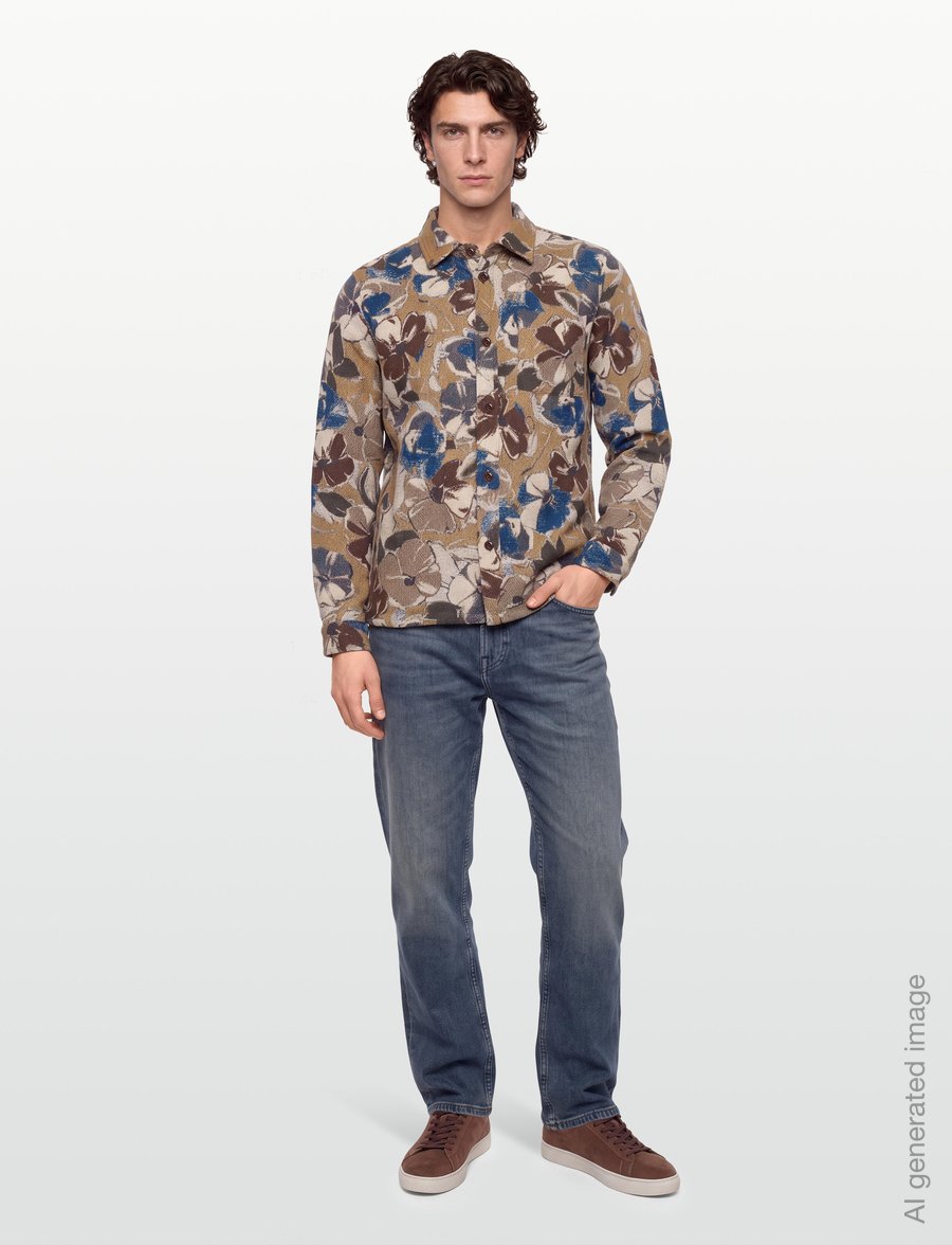 Mos Mosh Gallery - MMGDavid Paint Overshirt - Überhemden - indigo blue - 0