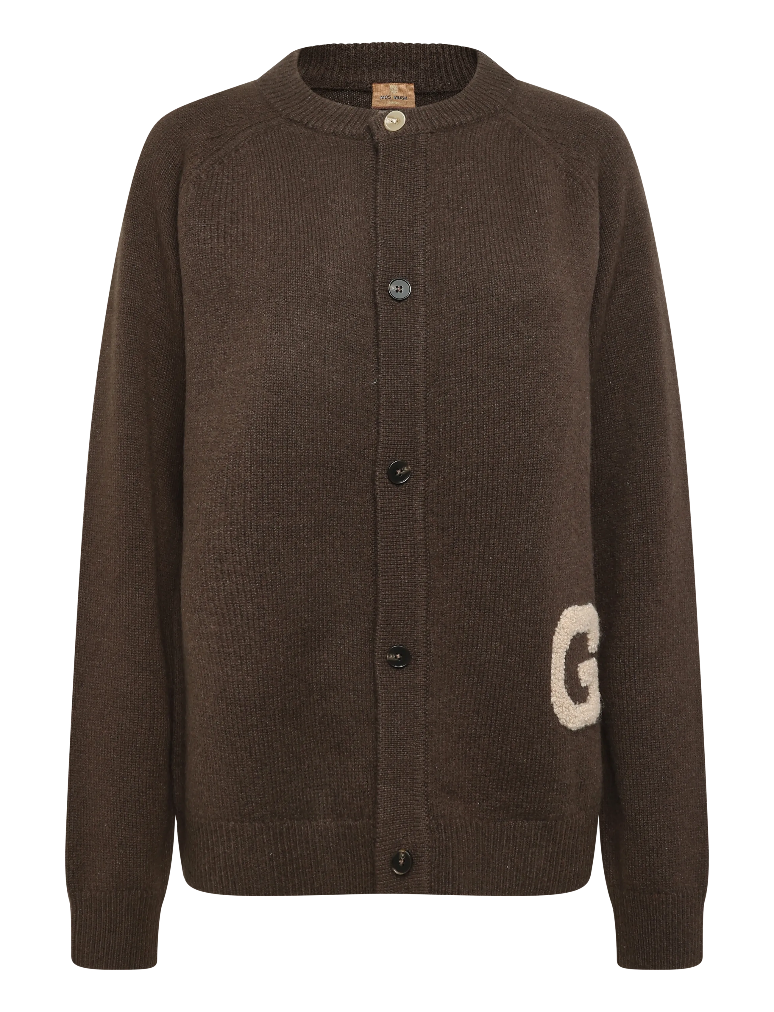 Mos Mosh Gallery MMGRice Bomber Cardigan Knit - Strickmode - BLACK COFFEE / brown