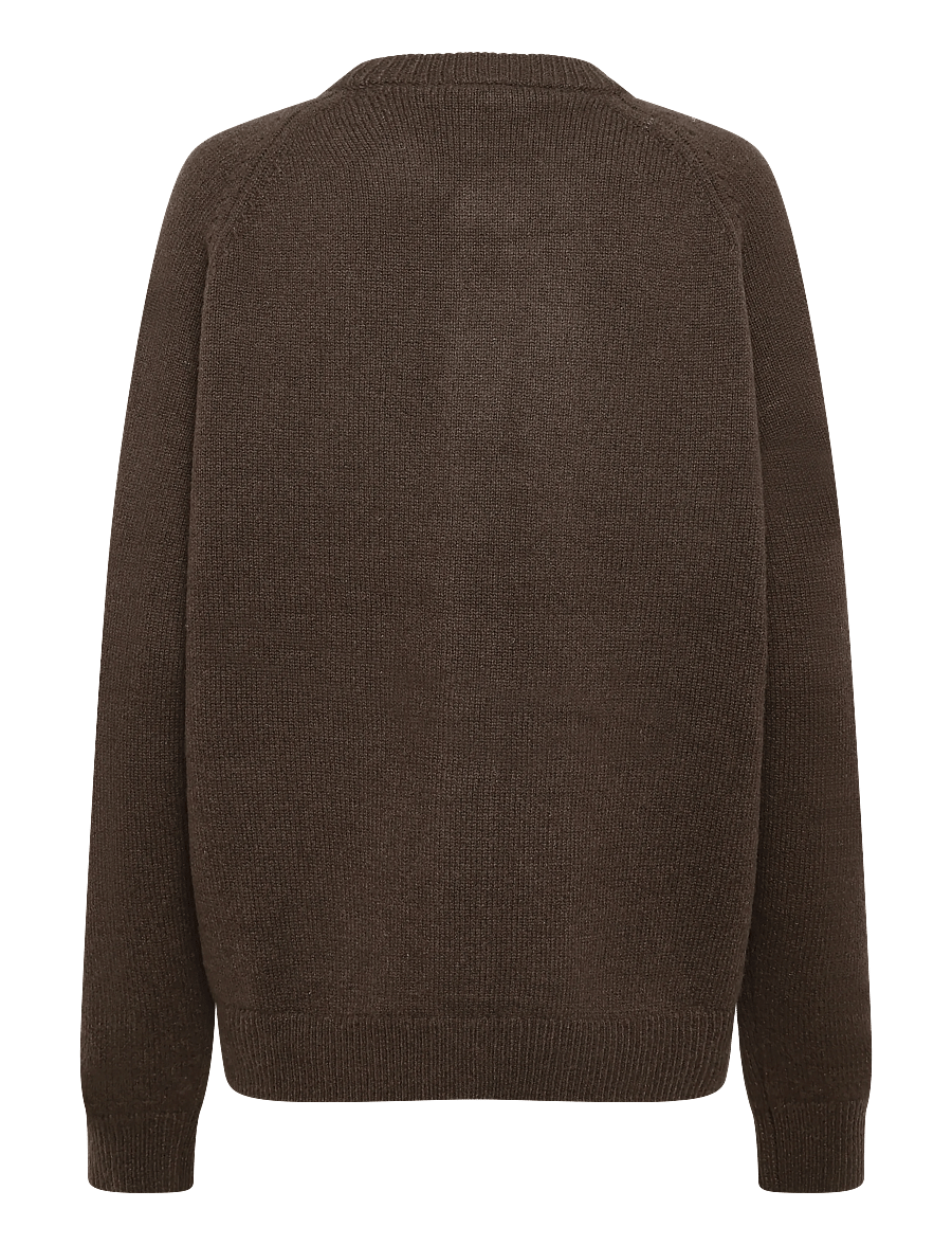 Mos Mosh Gallery - MMGRice Bomber Cardigan Knit - strickjacken - black coffee - 1