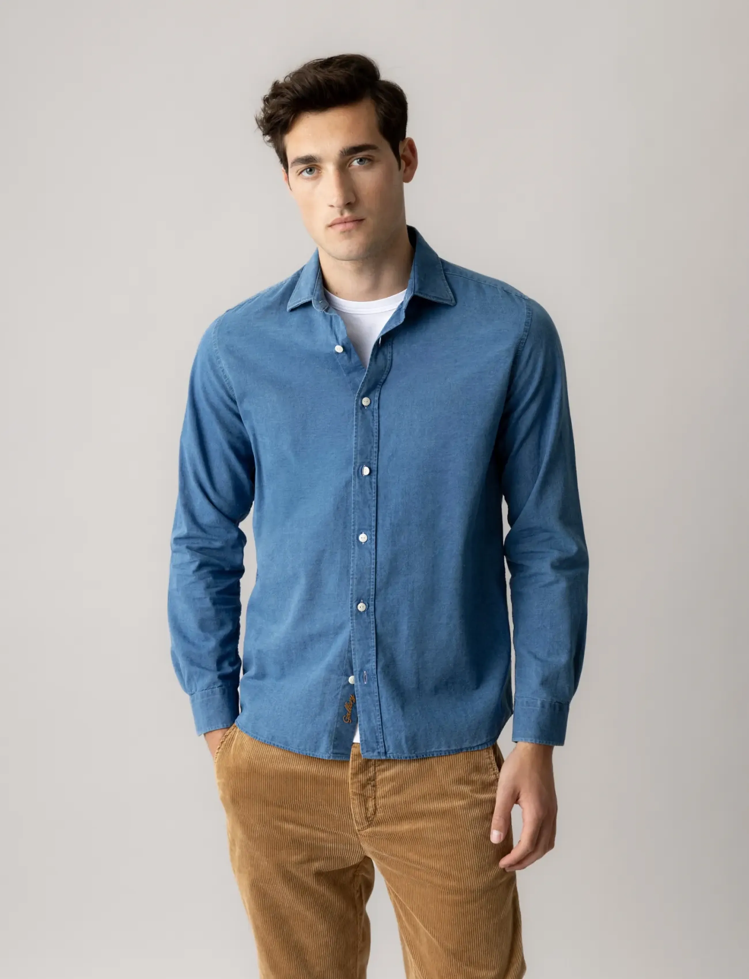 Mos Mosh Gallery MMGMarco Oxford Indigo Shirt - Clothing - INDIGO BLUE / blue