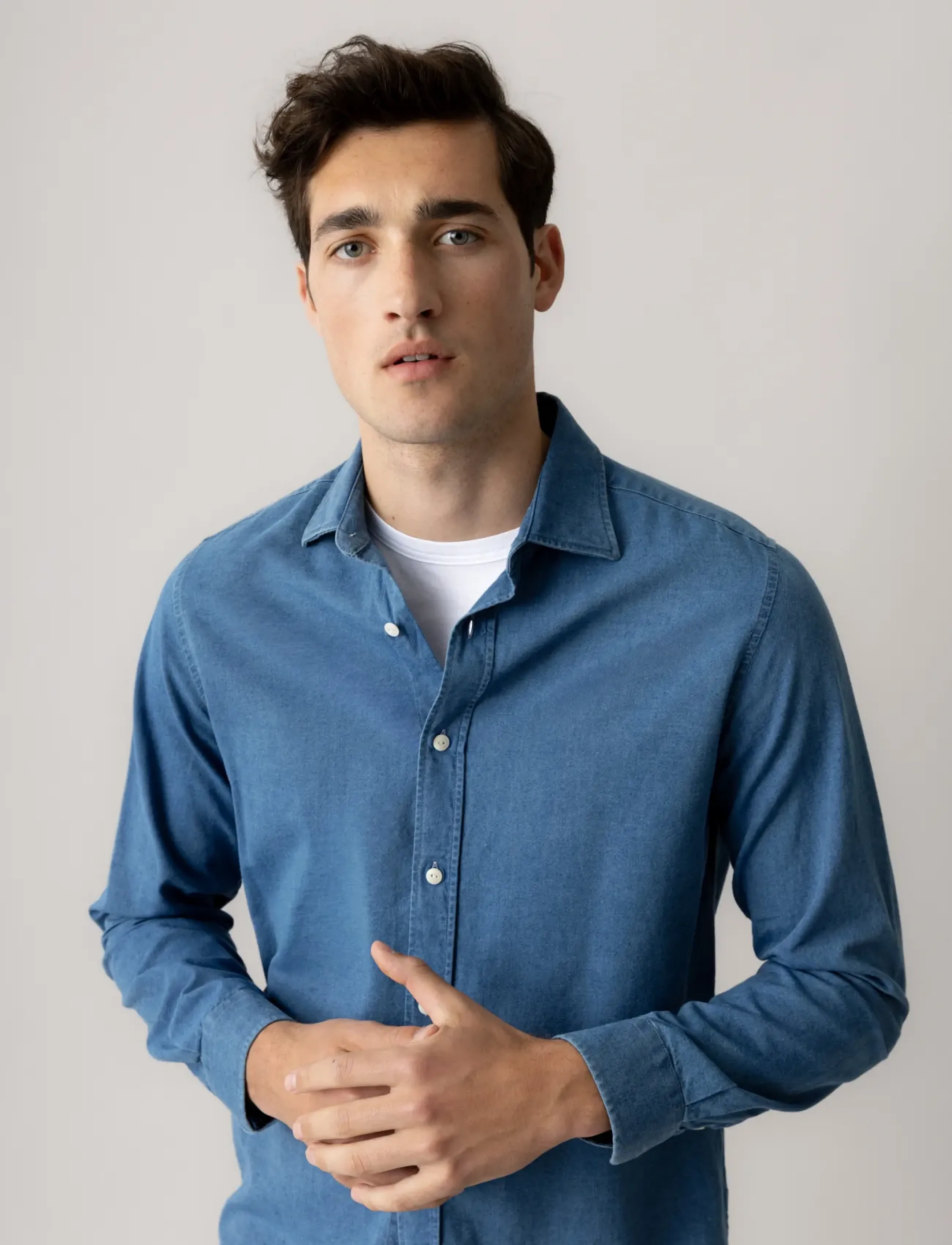 Mos Mosh Gallery - MMGMarco Oxford Indigo Shirt - oxford krekli - indigo blue - 3
