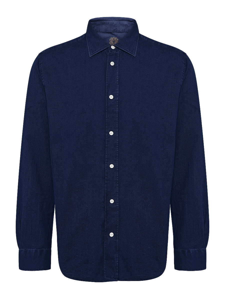 Mos Mosh Gallery - MMGMarco Oxford Indigo Shirt - oxfordi särgid - indigo navy - 0