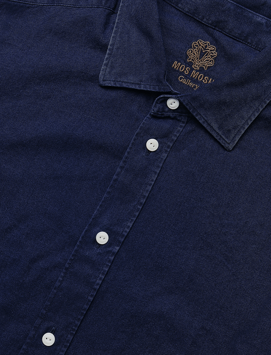 Mos Mosh Gallery - MMGMarco Oxford Indigo Shirt - oxfordi särgid - indigo navy - 2