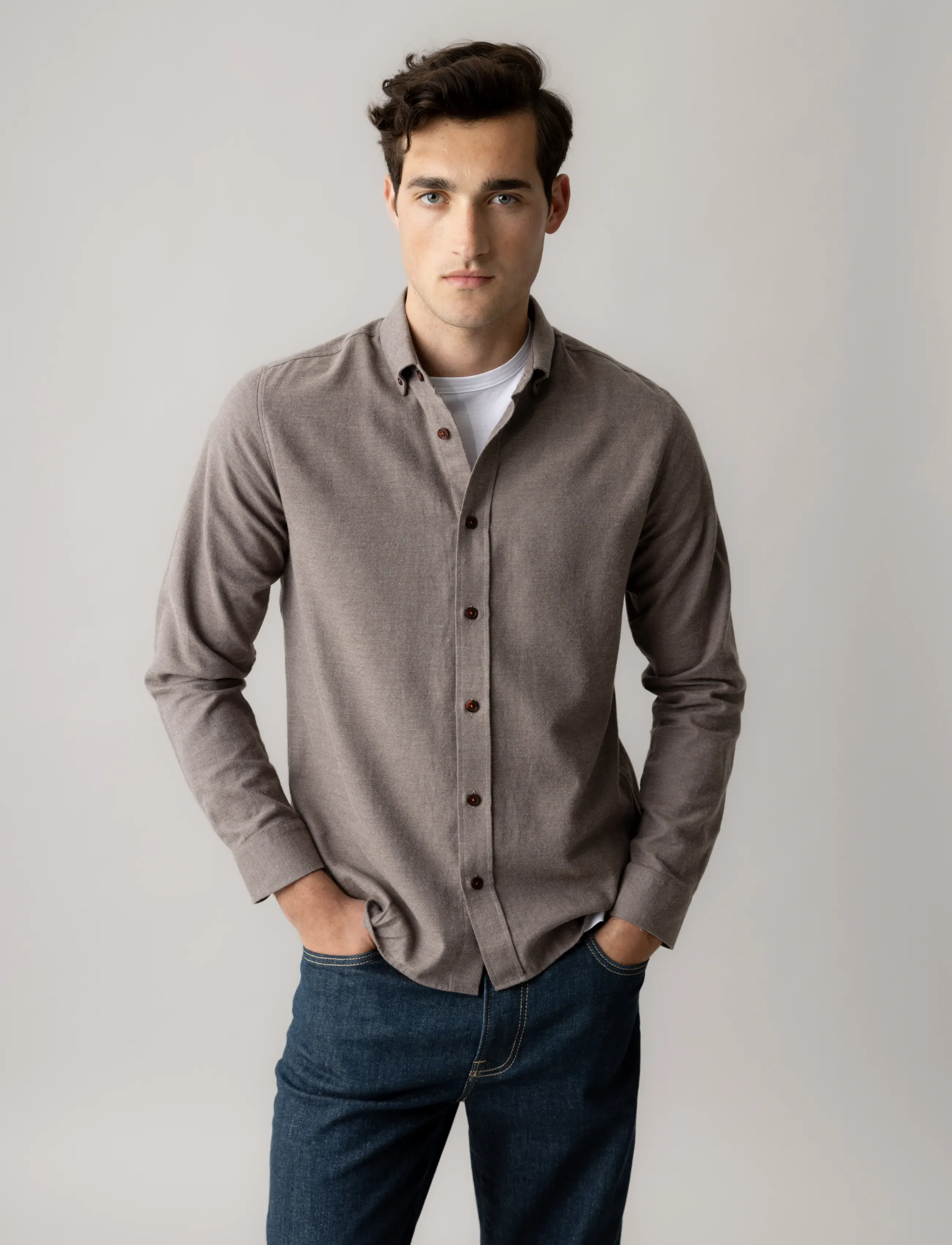 Mos Mosh Gallery Mmgmarco Flannel Shirt, Herren, Flanell Hemd, Braun, Gr.S