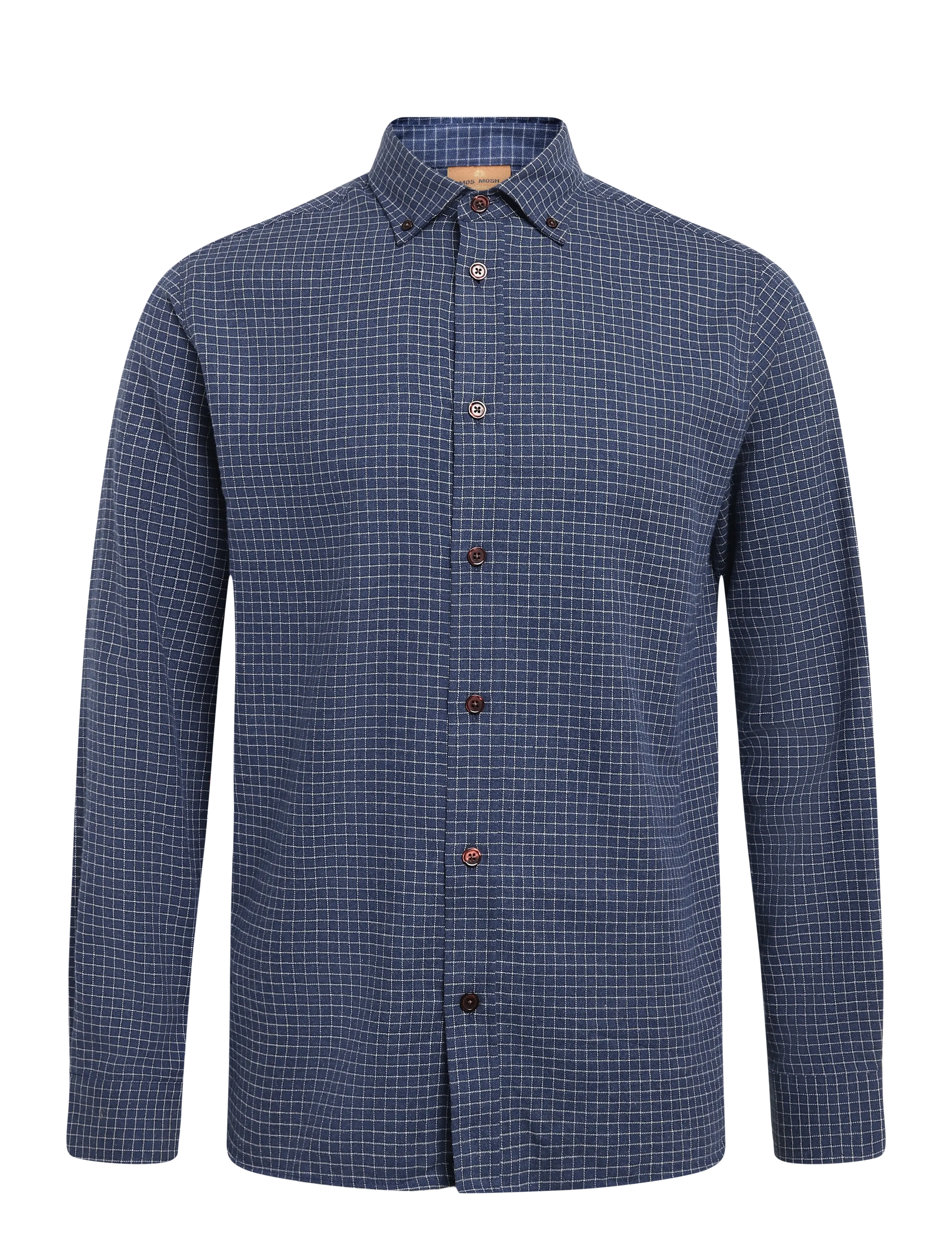 Mos Mosh Gallery MMGMarco Flannel Shirt - Särgid - NAVY CHECK / navy