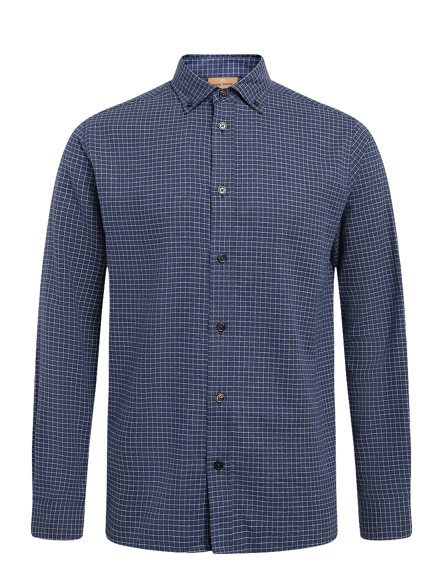 Mos Mosh Gallery - MMGMarco Flannel Shirt - flanellsärgid - navy check - 0