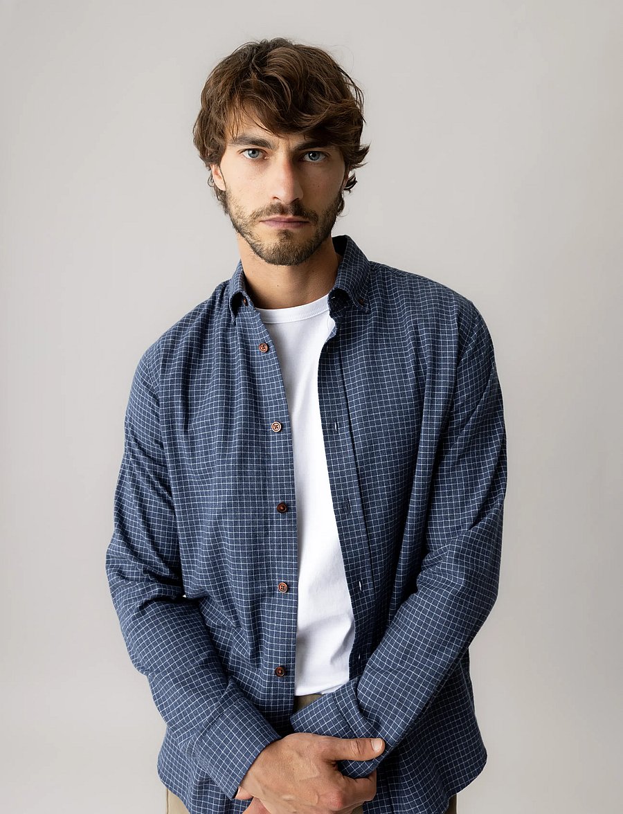 Mos Mosh Gallery - MMGMarco Flannel Shirt - flanellsärgid - navy check - 3