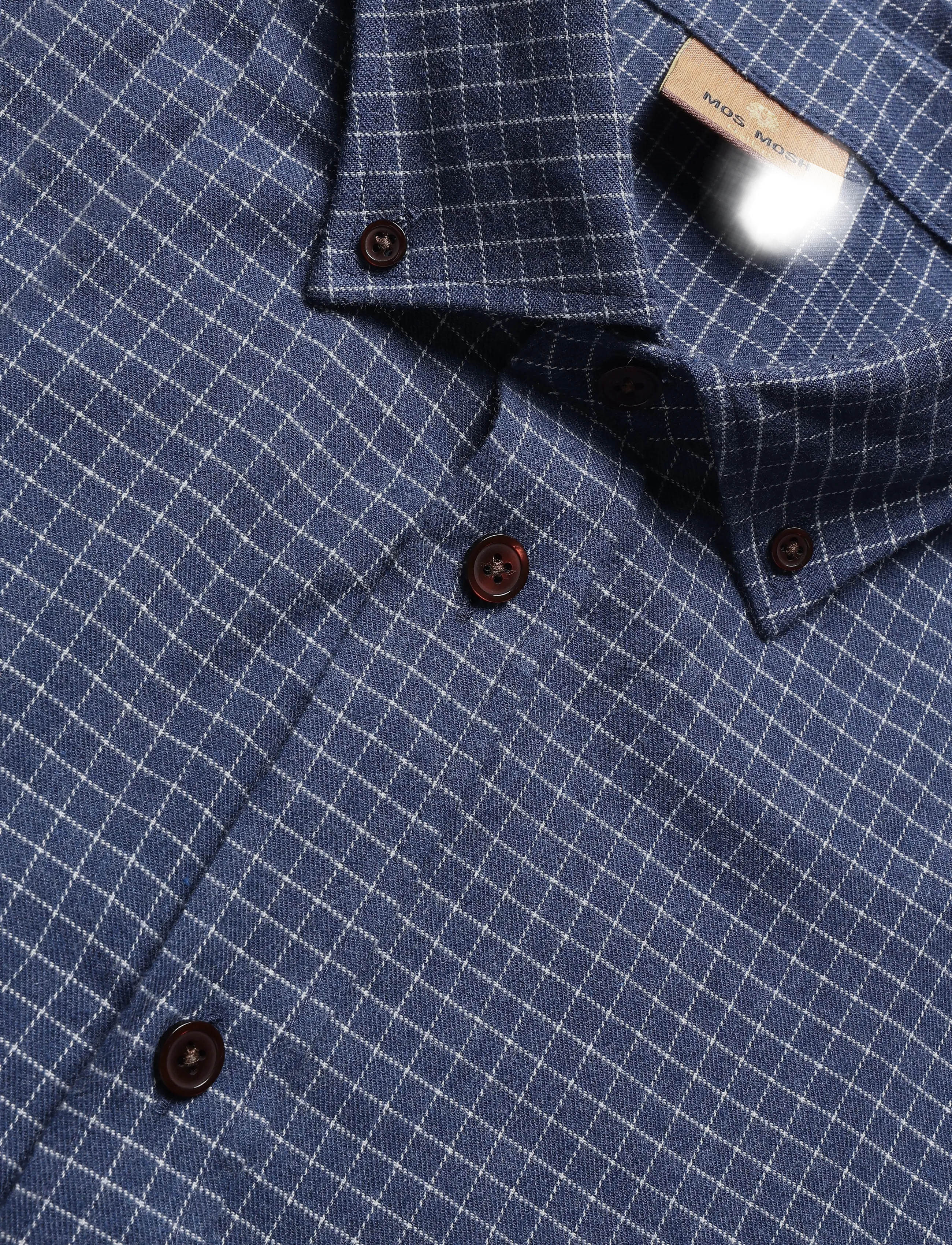 Mos Mosh Gallery - MMGMarco Flannel Shirt - flannel shirts - navy check - 2