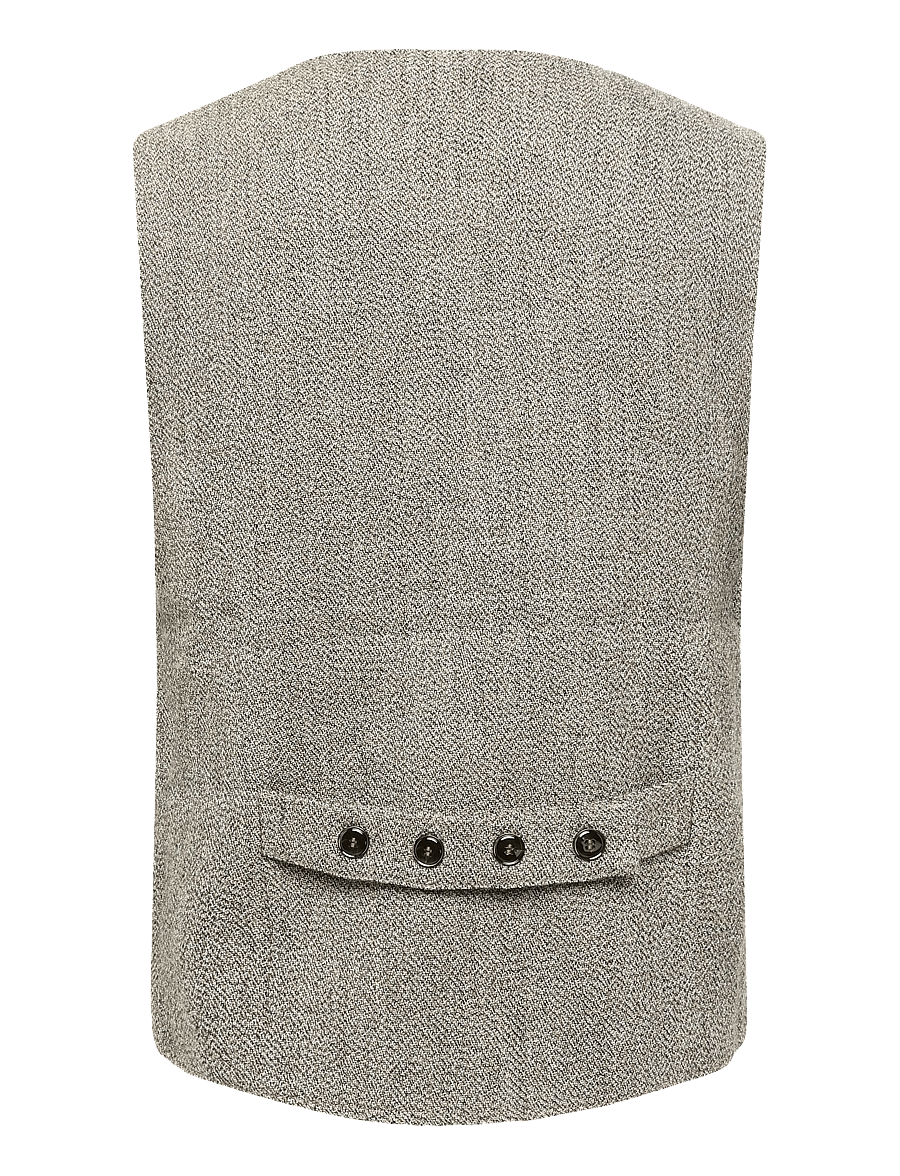 Mos Mosh Gallery - MMGConor Tweed Waistcoat - strickwesten - toffee - 1