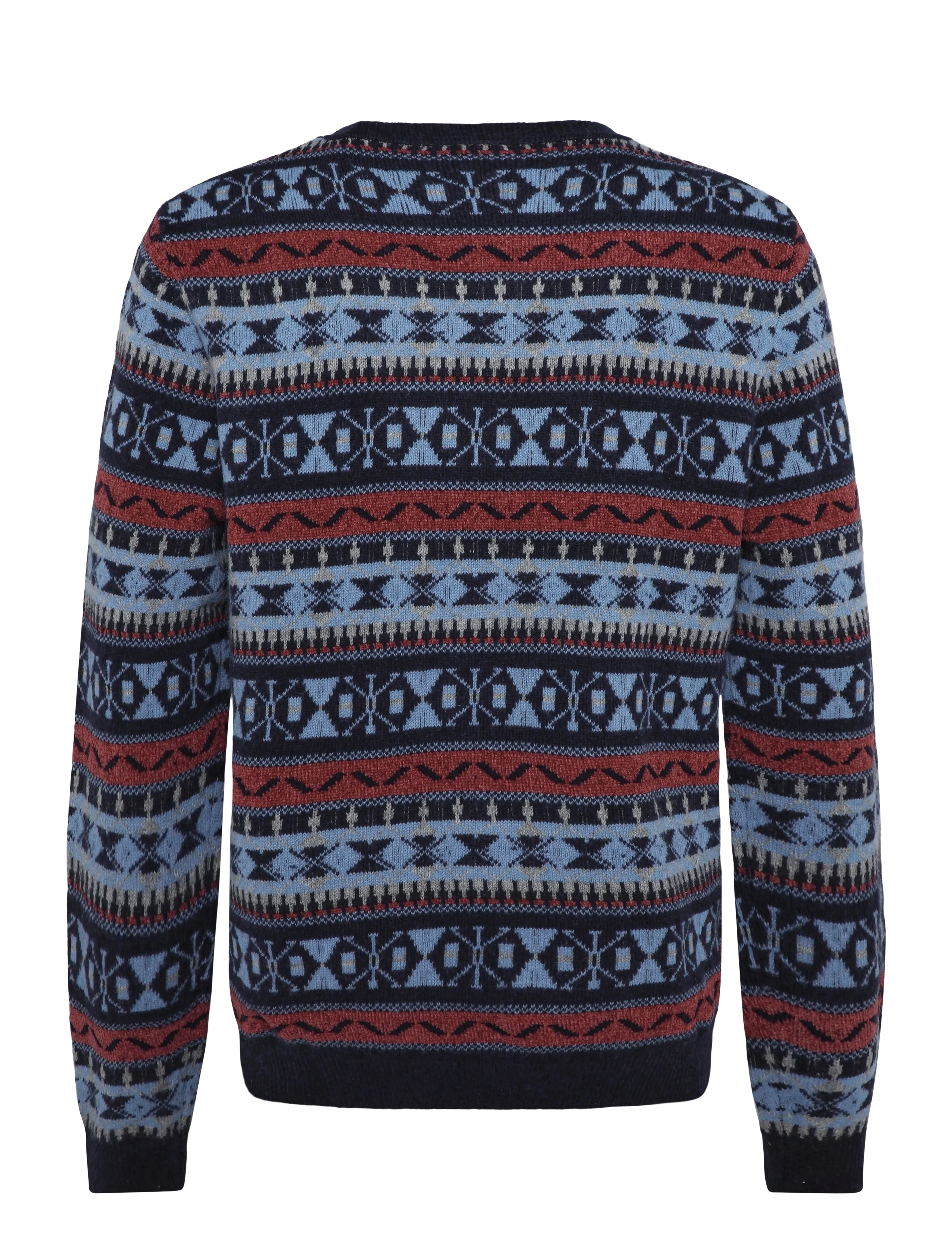 Mos Mosh Gallery - MMGPatterson Jacquard Crew Knit - navy - 1