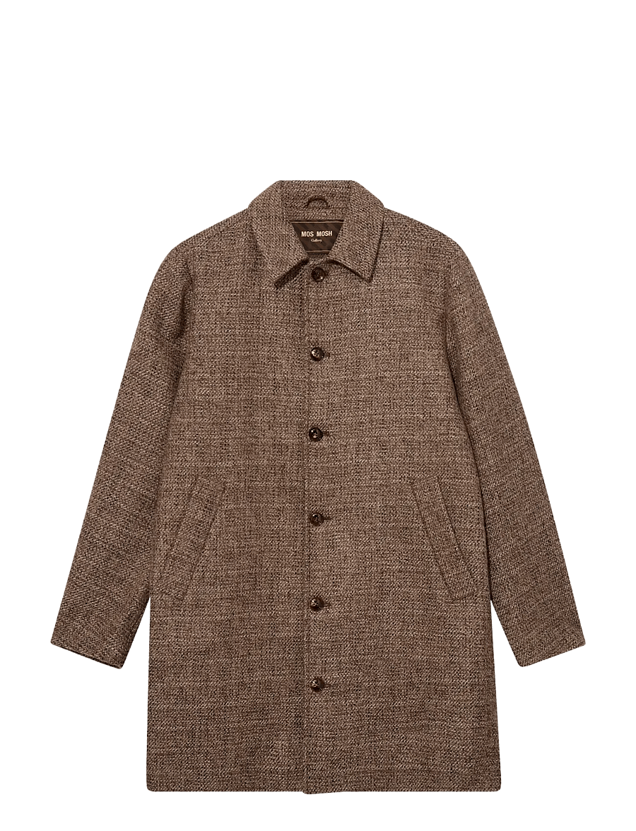 Mos Mosh Gallery - MMGBarkley Tweed Coat - winter jackets - chocolate brown melange - 1