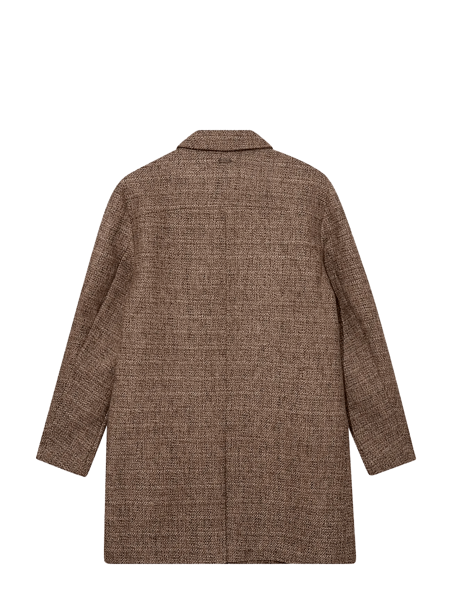 Mos Mosh Gallery - MMGBarkley Tweed Coat - winter jackets - chocolate brown melange - 2