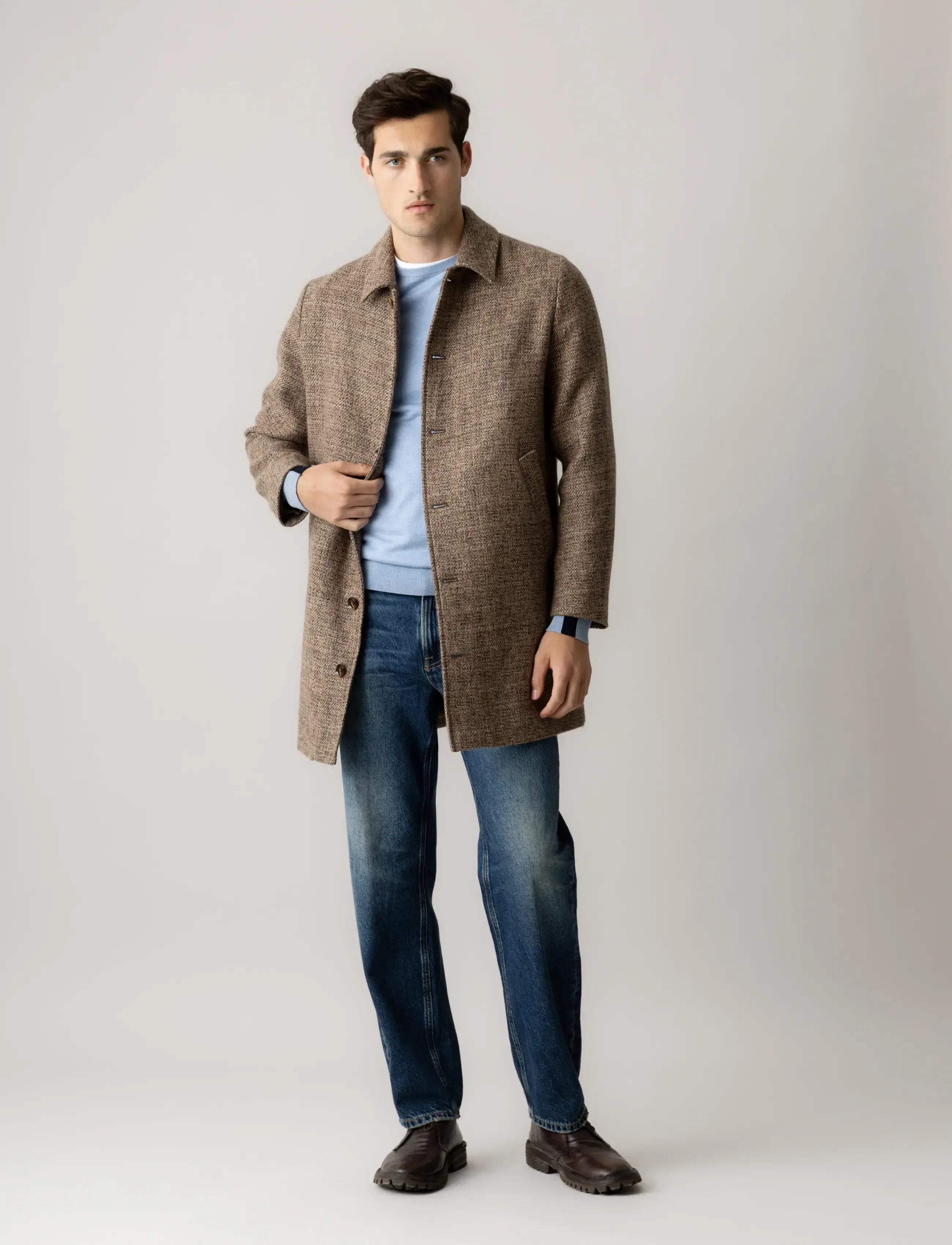 Mos Mosh Gallery MMGBarkley Tweed Coat - Clothing - CHOCOLATE BROWN MELANGE / brown