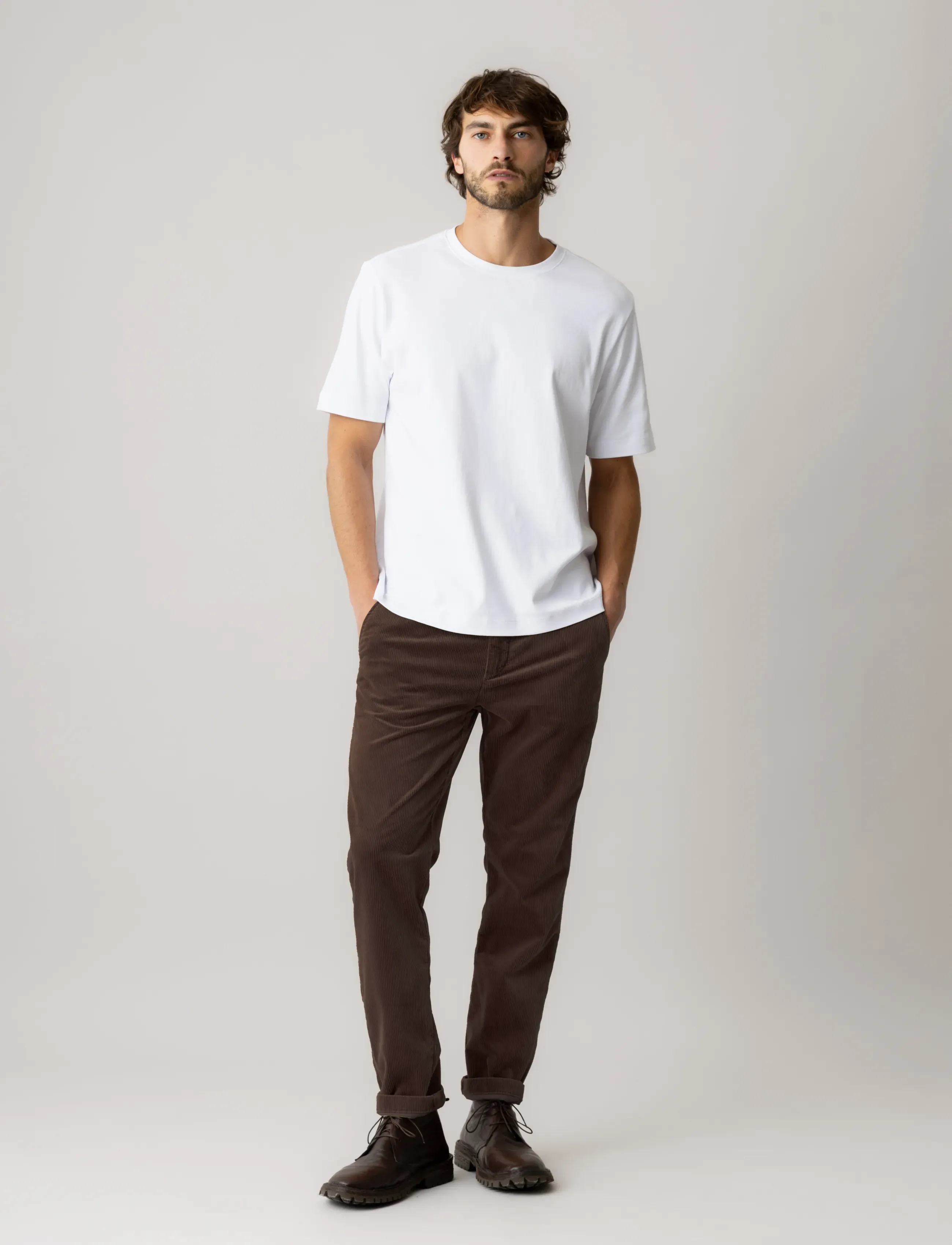 Mos Mosh Gallery MMGHunt Corduroy Pant - Casual trousers - BLACK COFFEE / brown
