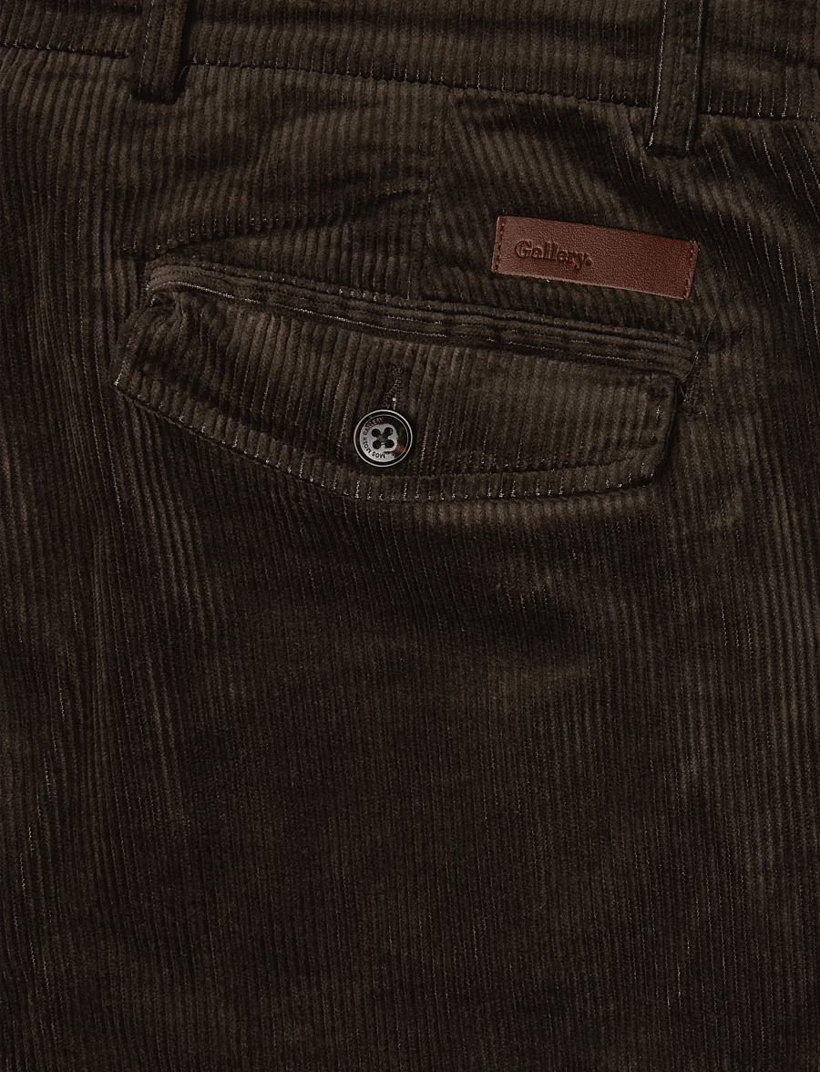 Mos Mosh Gallery - MMGHunt Corduroy Pant - vabaajapüksid - black coffee - 2