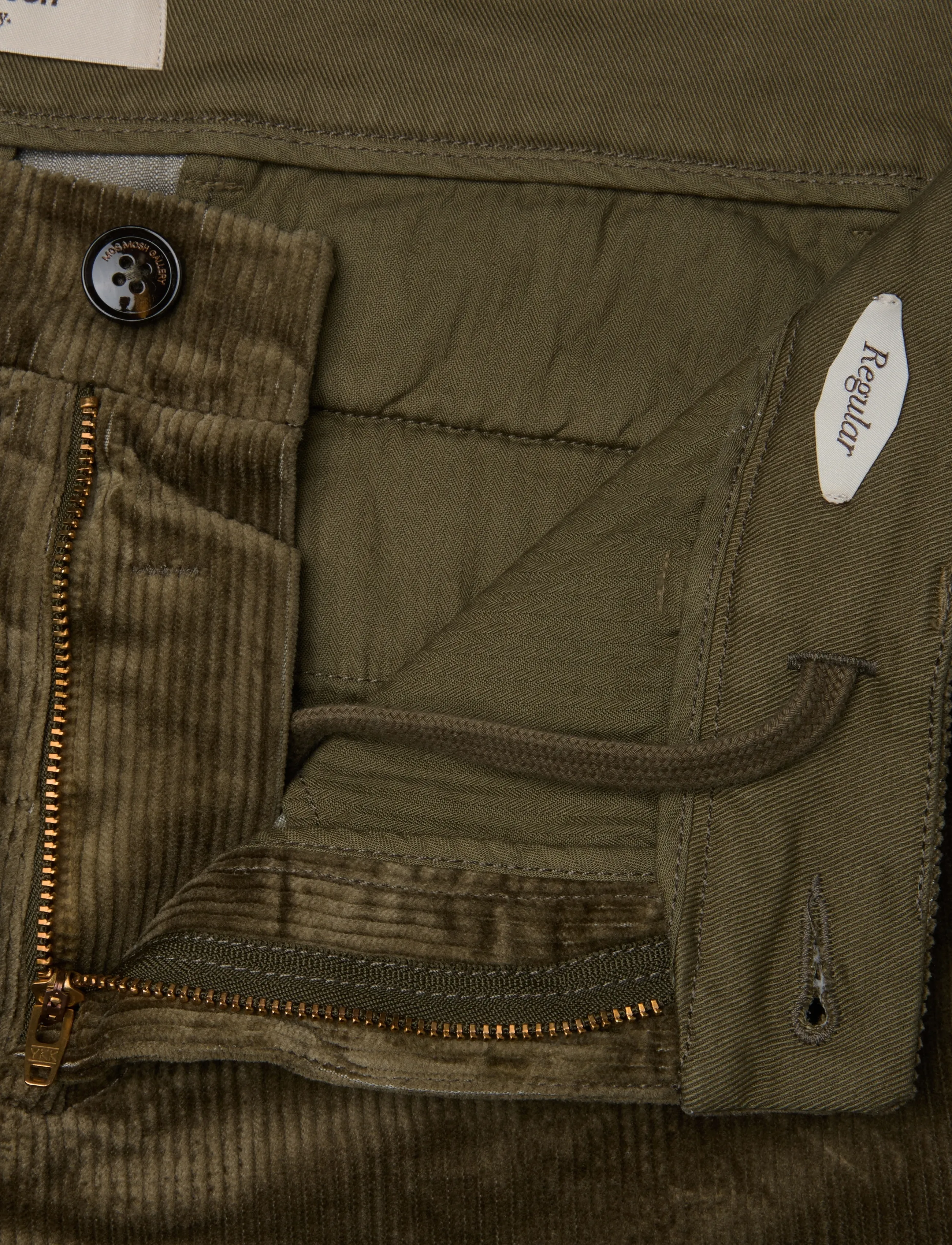 Mos Mosh Gallery - MMGHunt Corduroy Pant - vabaajapüksid - olive night - 3