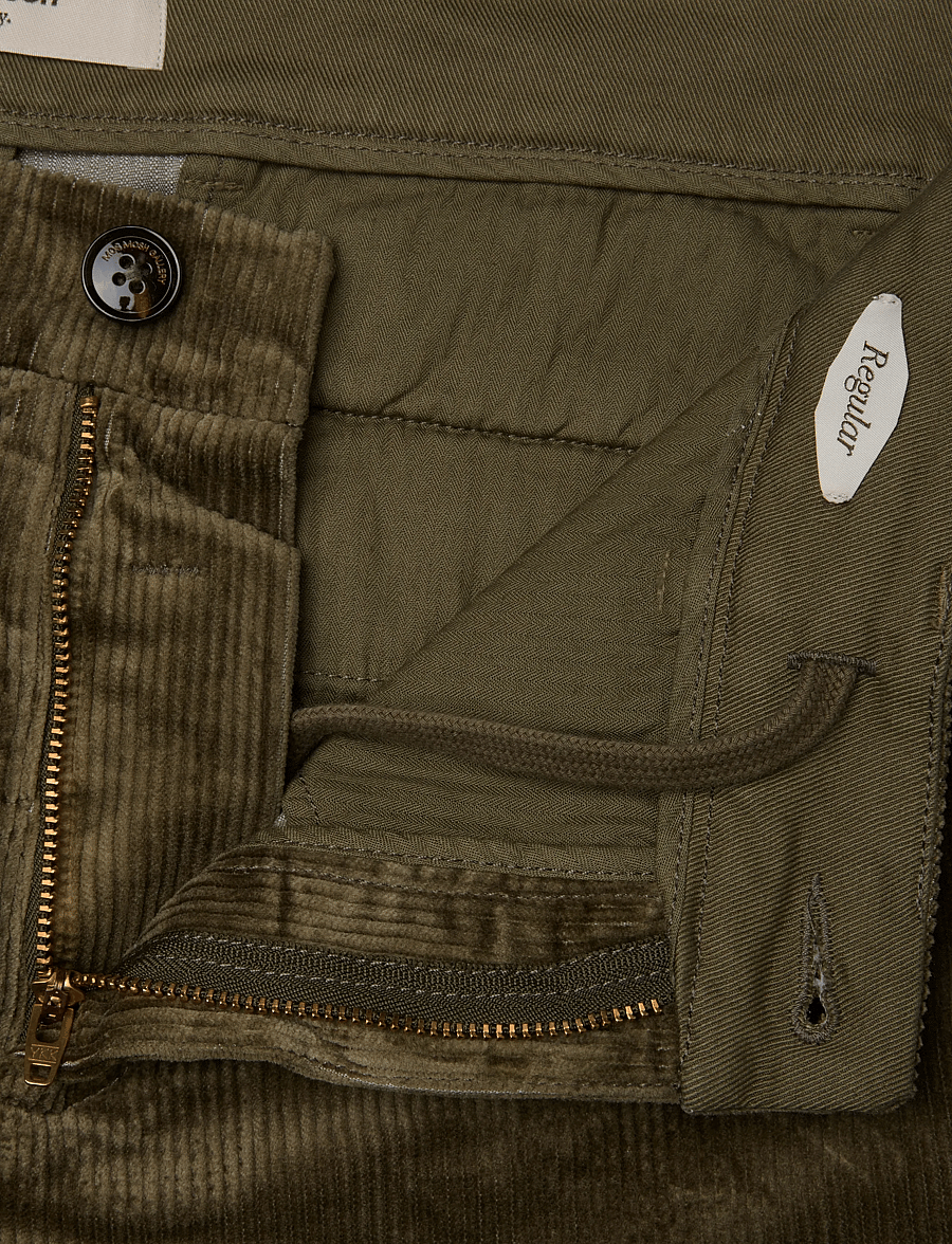 Mos Mosh Gallery - MMGHunt Corduroy Pant - vabaajapüksid - olive night - 3