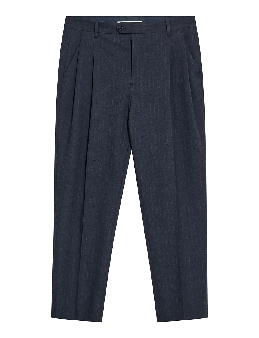 Mos Mosh Gallery - MMGBennett Pin Soft Pant - casual byxor - salute navy - 1
