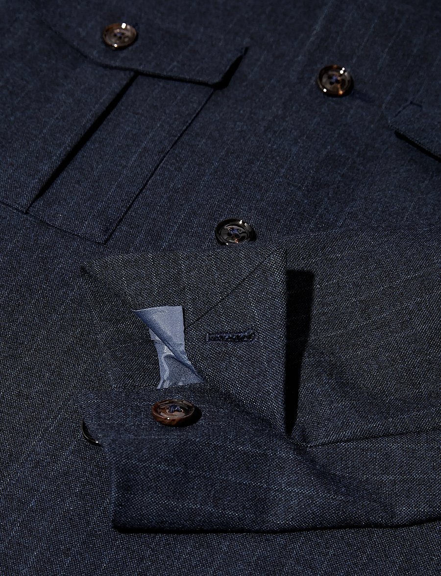 Mos Mosh Gallery - MMGJacob Pin Soft Overshirt - herbstjacken - salute navy - 5