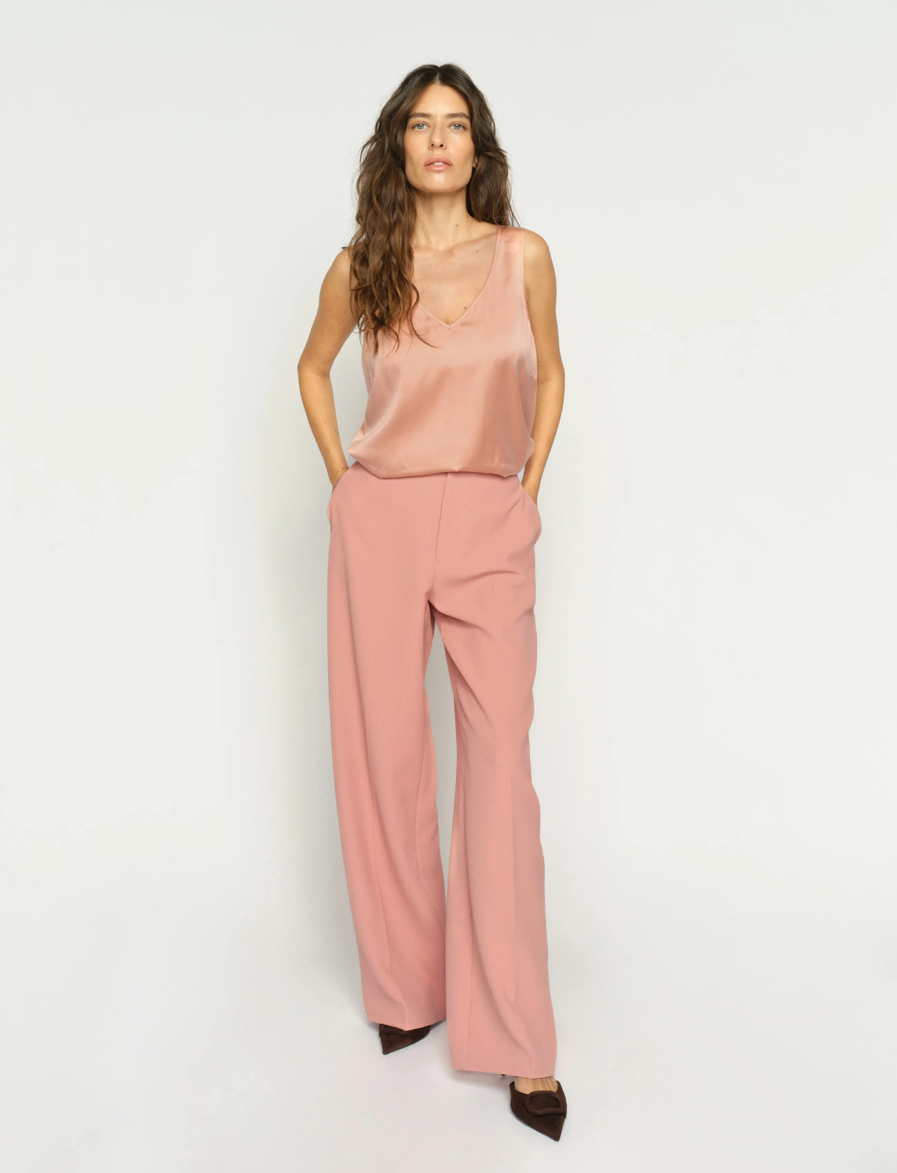 MOS MOSH Mmastrid V-Neck Silk Tank Top - - S 1