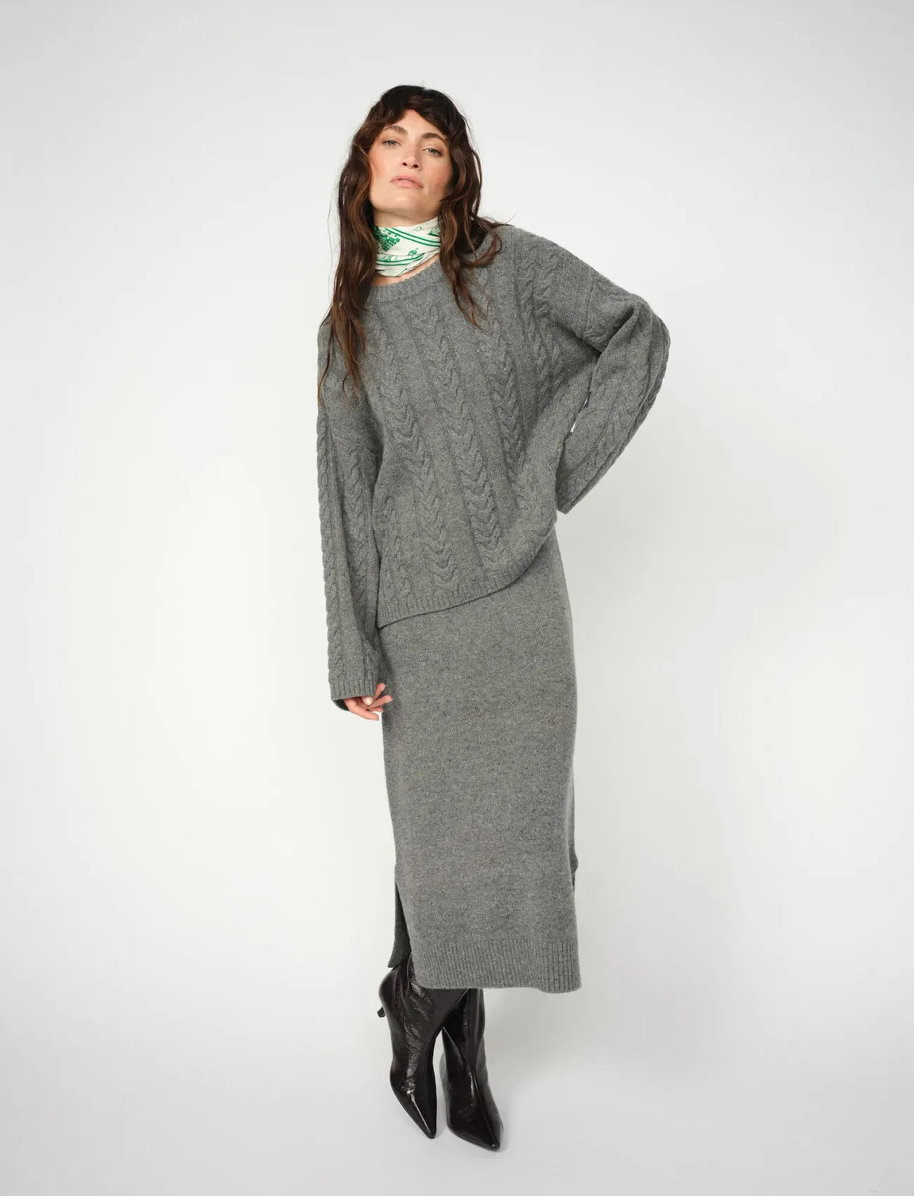 MOS MOSH Mmbryndis Knit Skirt - Grey - XS