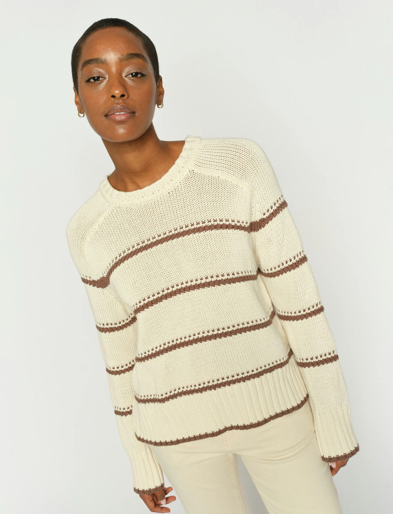 MOS MOSH Mmrola Bine Stripe Crewneck Knit - - XS 1