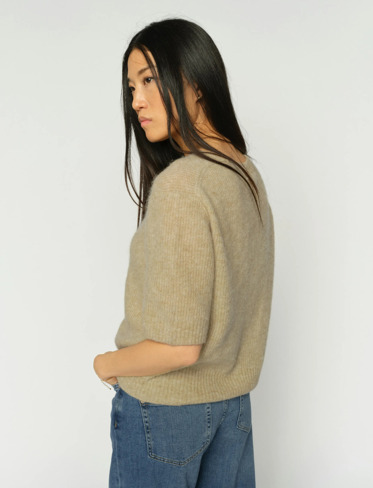 MOS MOSH Mmthora Ss Knit Cardigan - Cream - XS 1