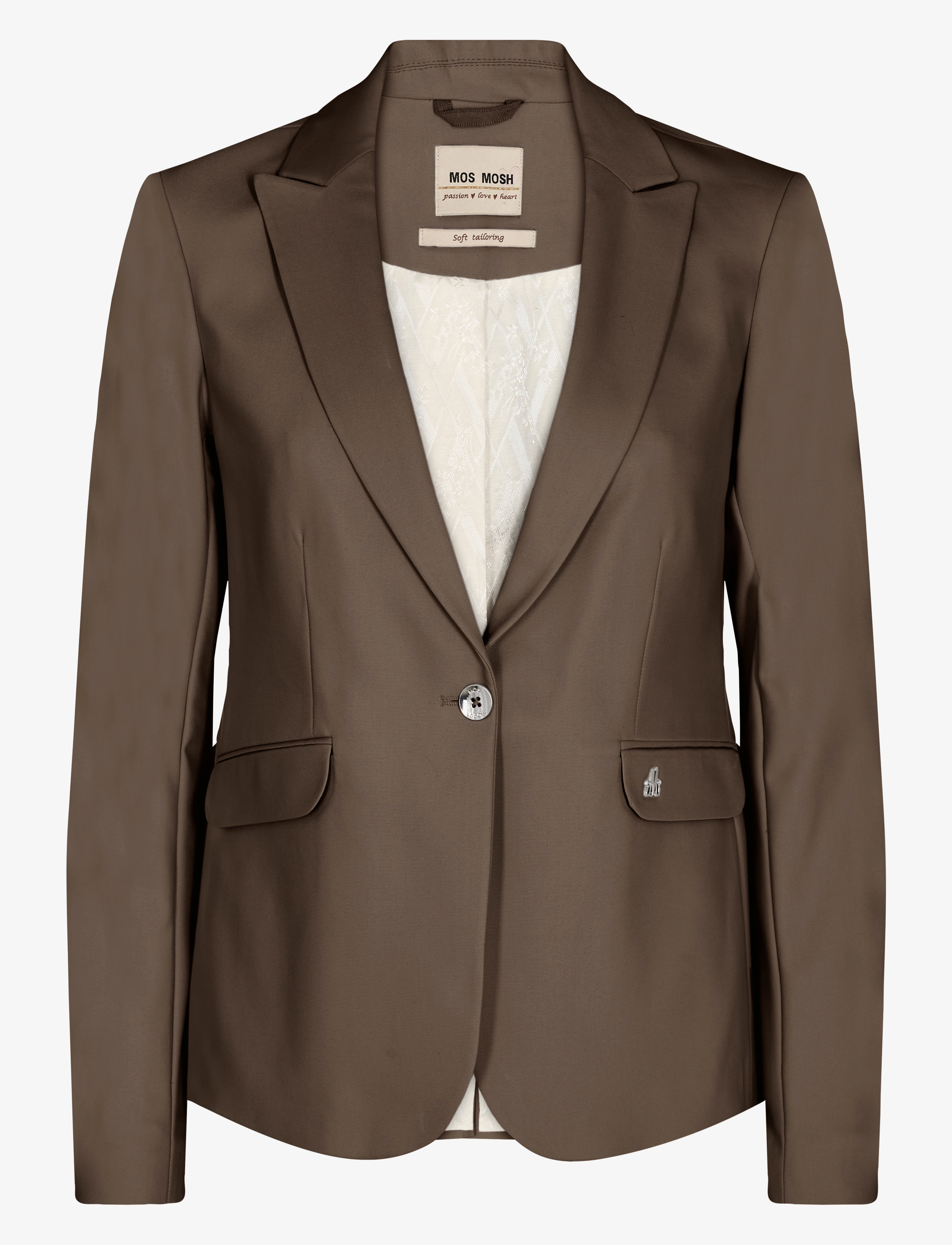 MOS MOSH Blake Night Blazer, Kvinder, Blazer, Brun, Str: 38