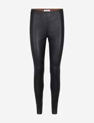 MMLUCILLE STRETCH LEATHER LEGGING - BLACK