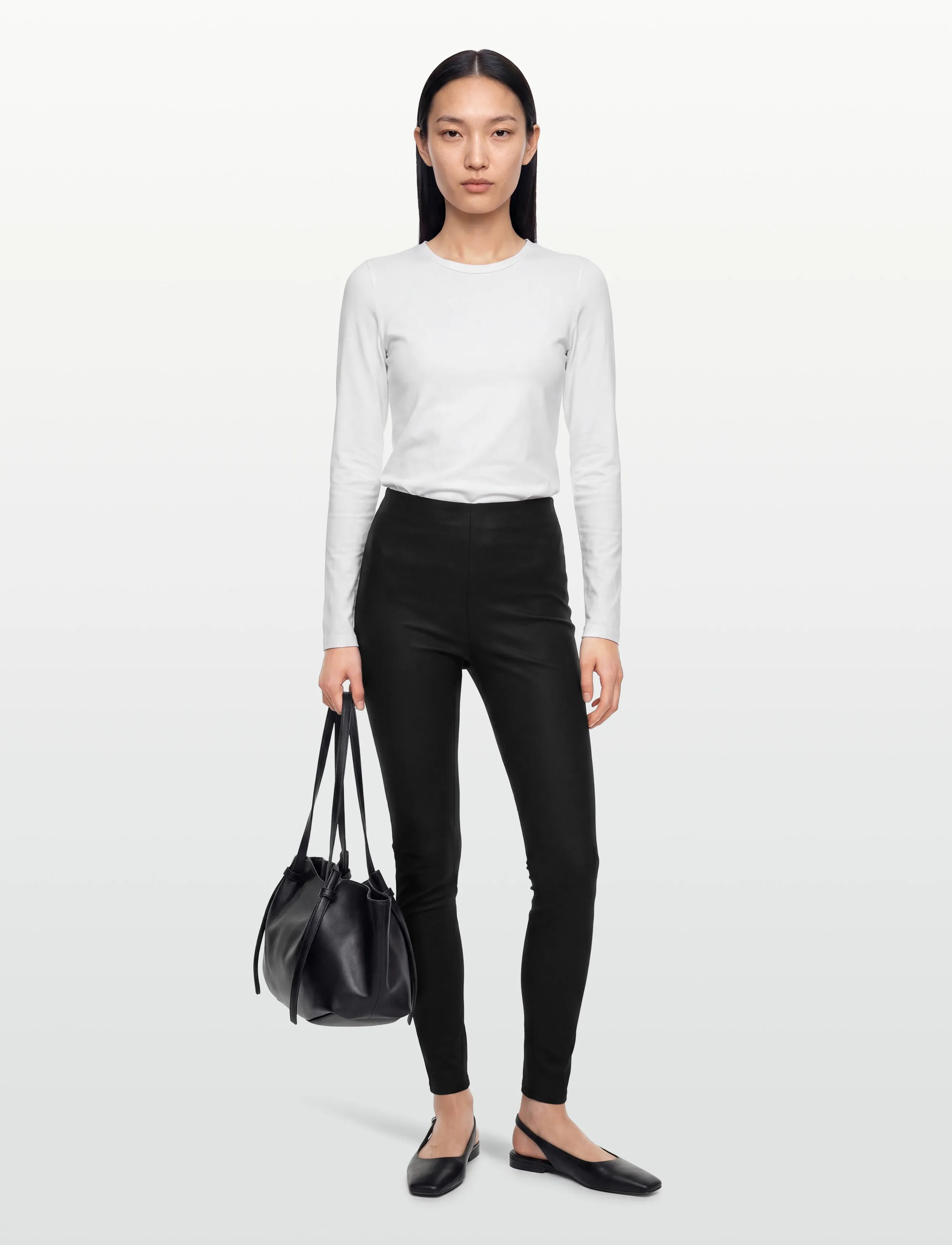 MOS MOSH Mmlucille Stretch Leather Legging, XL, Black, Bukser > Leggings-Bukser I Læder, Dame