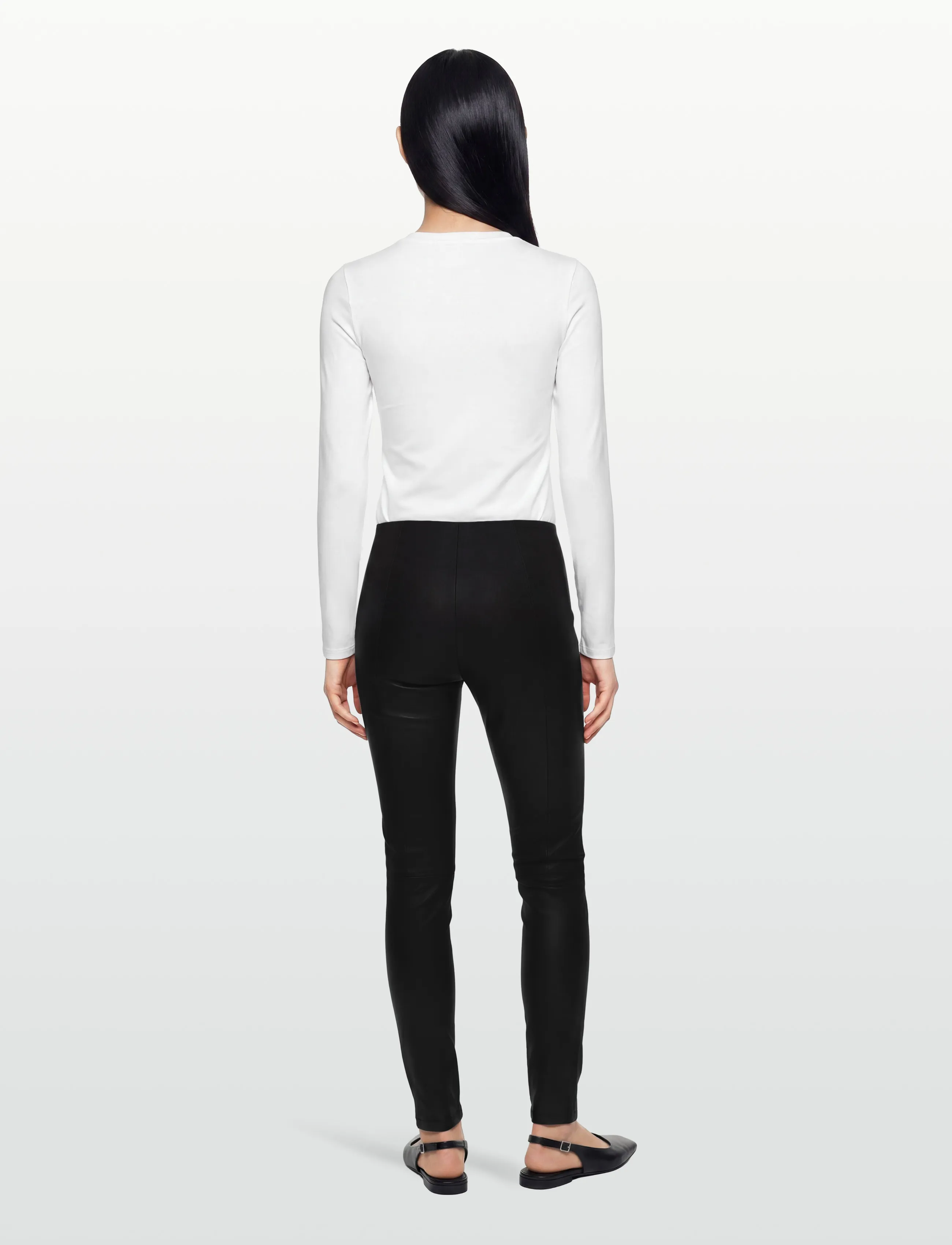 MOS MOSH - MMLUCILLE STRETCH LEATHER LEGGING - nahkpüksid - black - 4