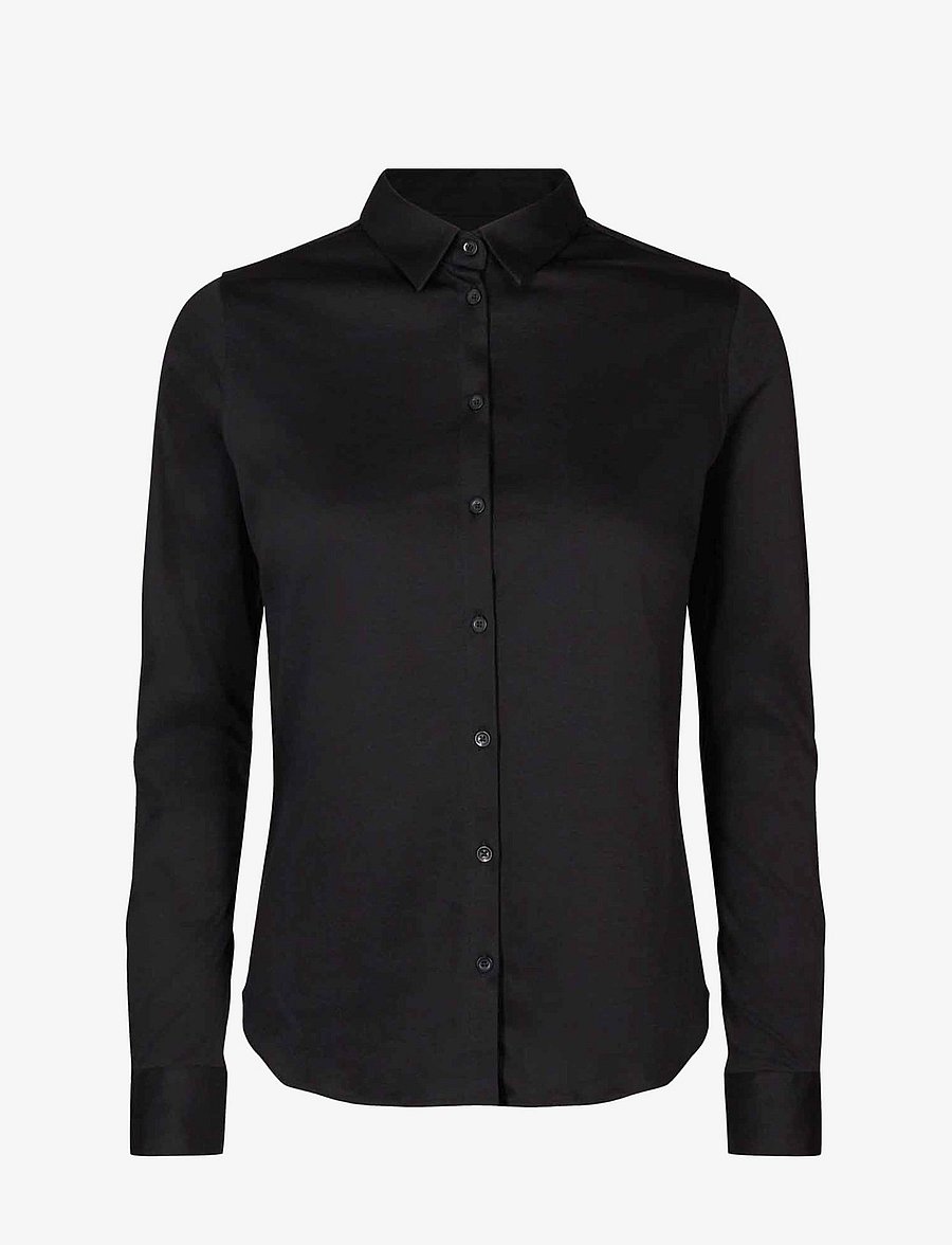 MOS MOSH - MMTINA JERSEY SHIRT - langærmede skjorter - black - 1