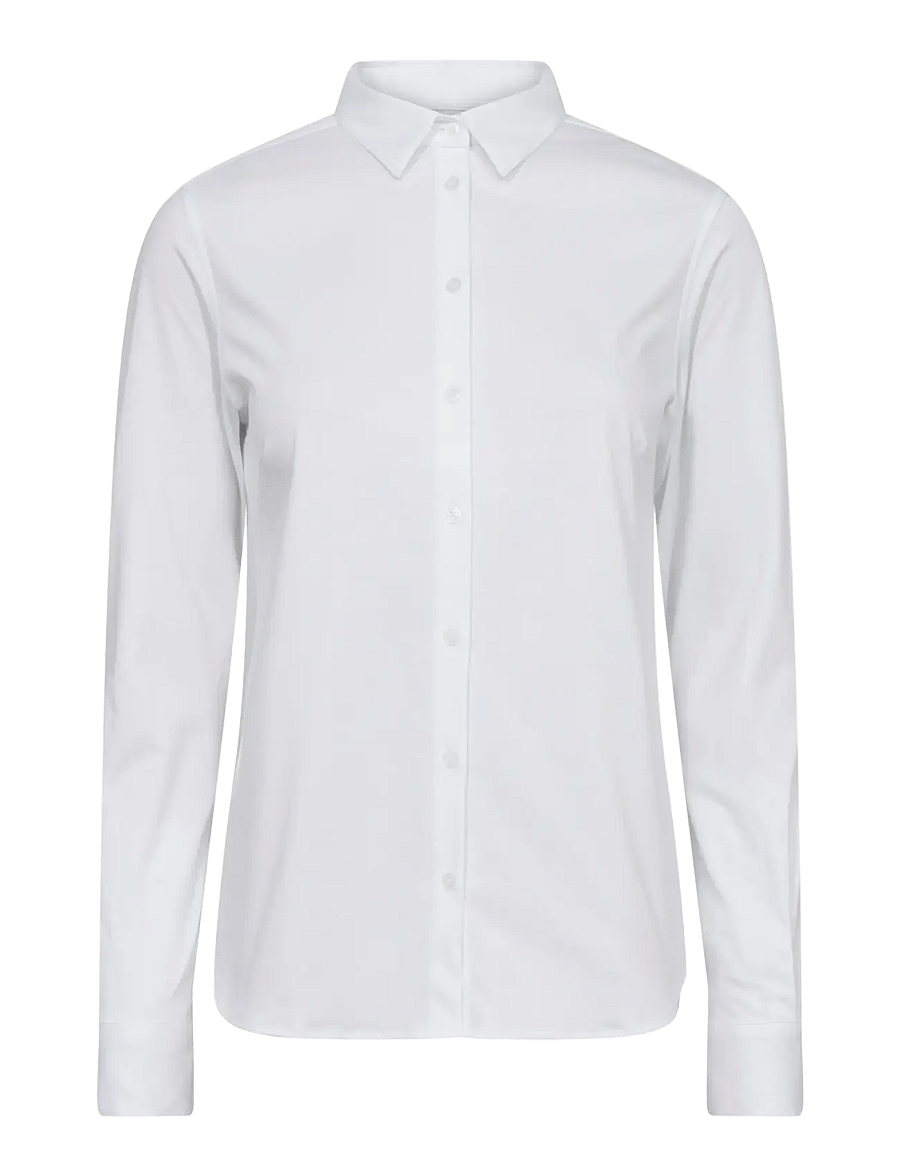 MOS MOSH - MMTina Jersey Shirt - langärmlige hemden - white - 0