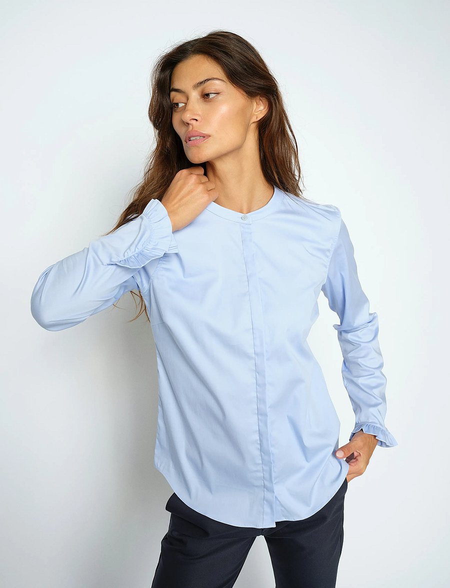 MOS MOSH - Mattie Shirt - langærmede bluser - light blue - 0