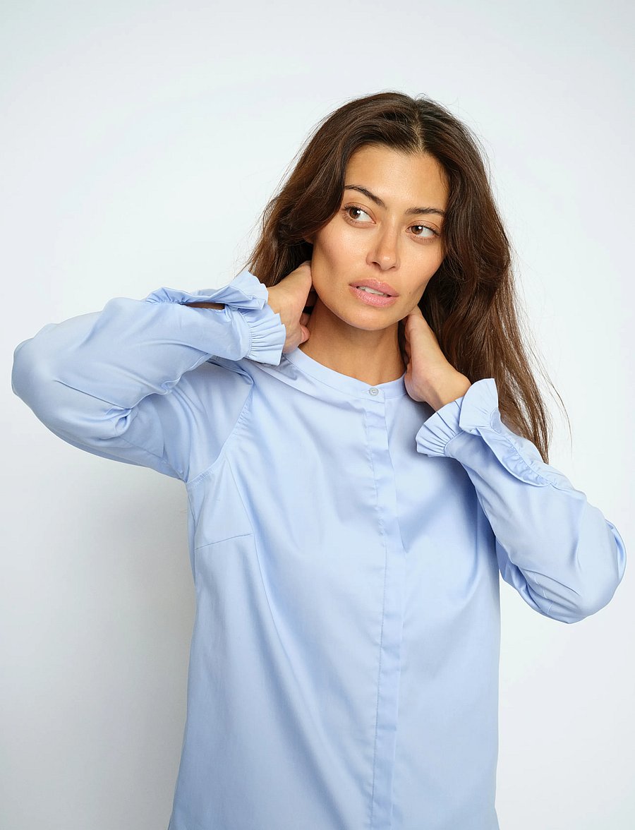 MOS MOSH - Mattie Shirt - langærmede bluser - light blue - 3