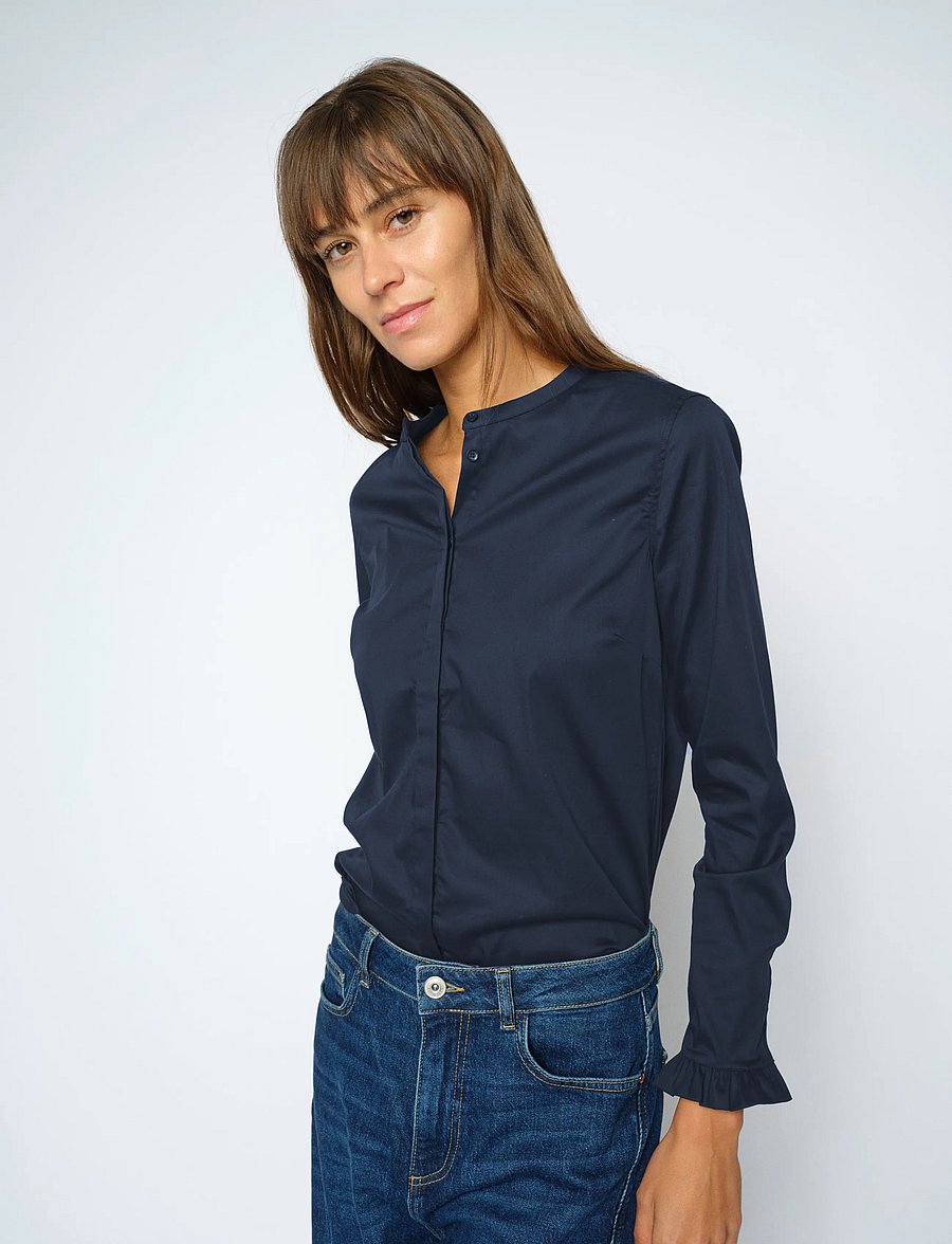 MOS MOSH - Mattie Shirt - langærmede bluser - night blue - 0