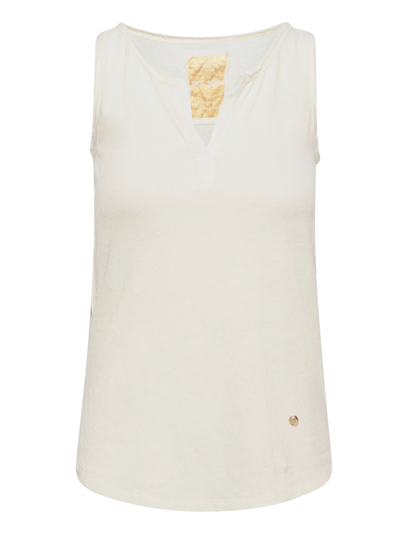 MOS MOSH Troy Tank Top, Kvinder, V-Hals Tanktop, Cream, Str: M
