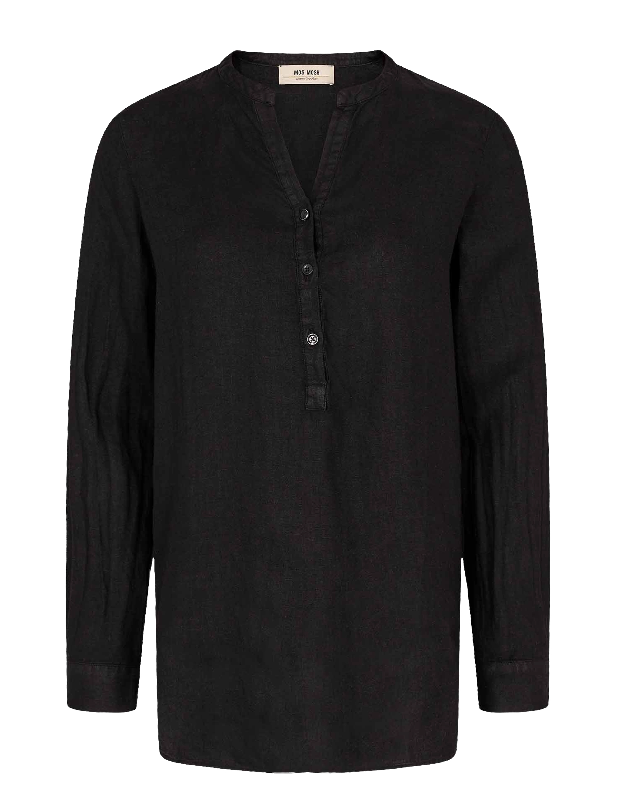 MOS MOSH Danna Linen Bluse Schwarz - S - Damen