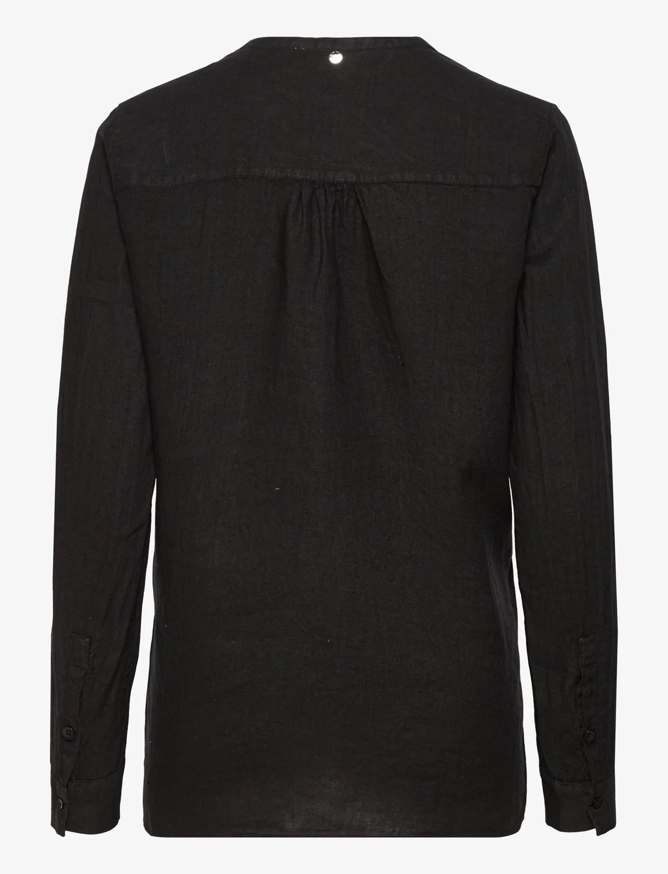 MOS MOSH - Danna Linen Blouse - linnen overhemden - black - 1