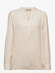 MOS MOSH - Danna Linen Blouse - hørskjorter - pearled ivory - 0