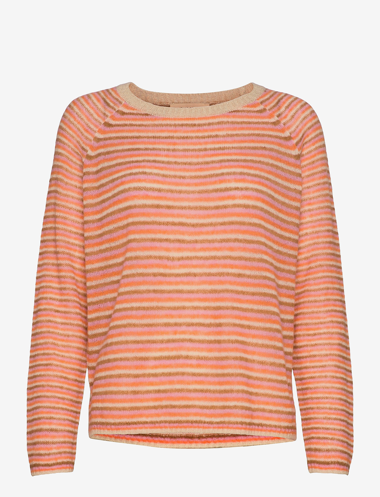 MOS MOSH - Helsa Stripe Knit - nectarine - 0