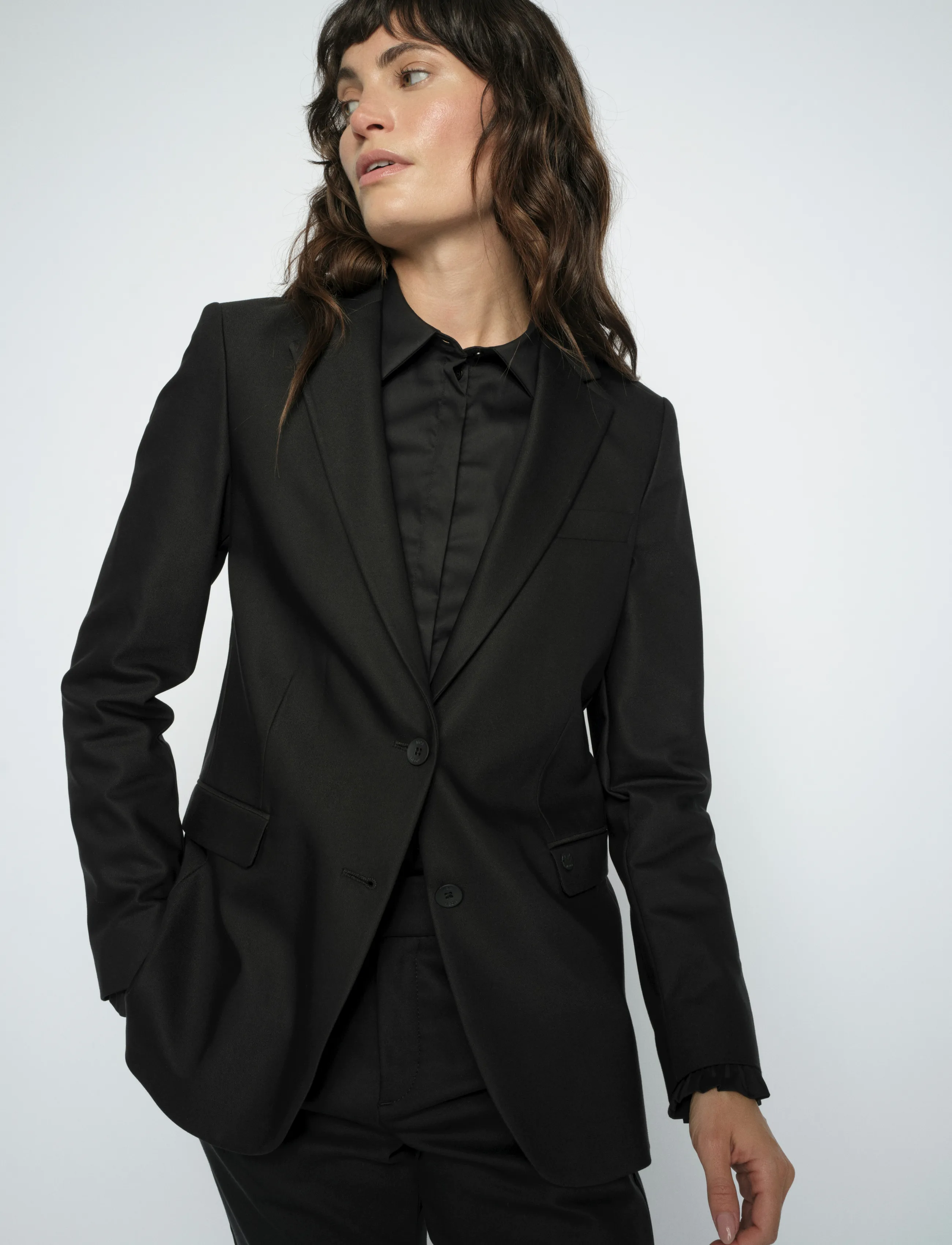 MOS MOSH Mmmary Night Blazer, Kvinder, Enkeltradet Blazer, Sort, Str: 34