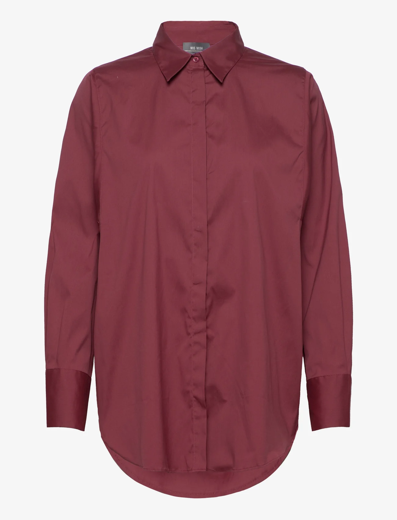 MOS MOSH - MMEnola Shirt - long-sleeved shirts - oxblood red - 0