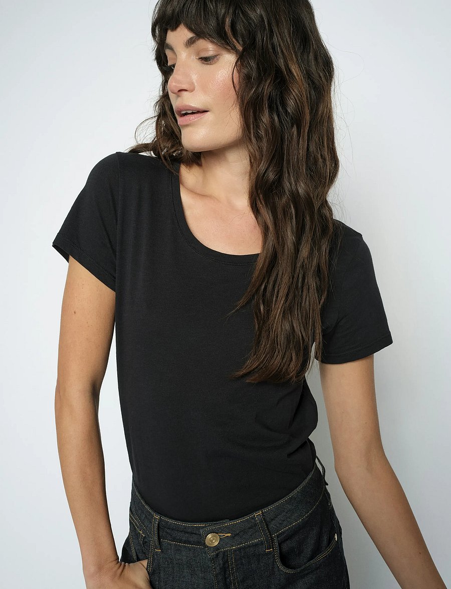 MOS MOSH - MMArden Organic O-Ss Tee - t-shirts - black - 0