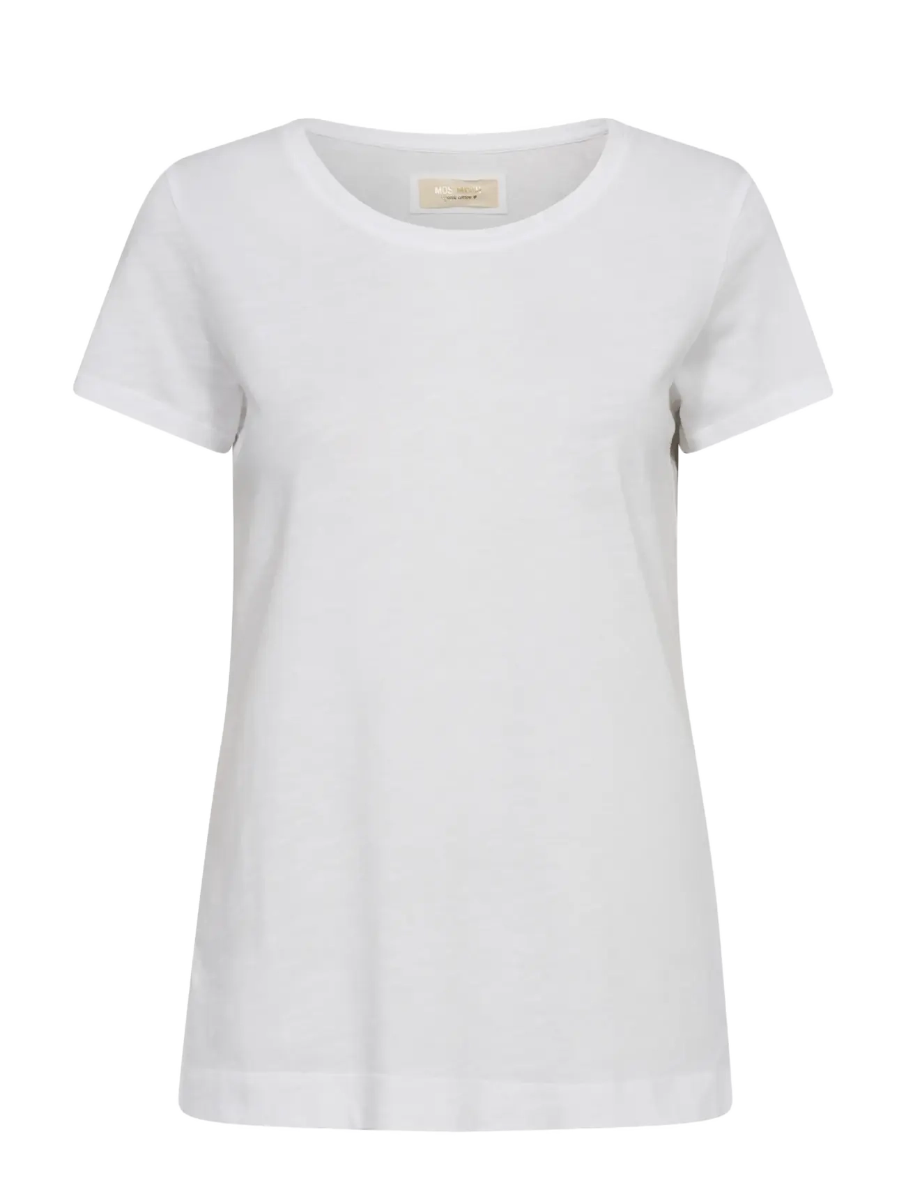 MOS MOSH Mmarden Organic O-Ss Tee, Kvinder, Kortærmet T-Shirt, Hvid, Str: L