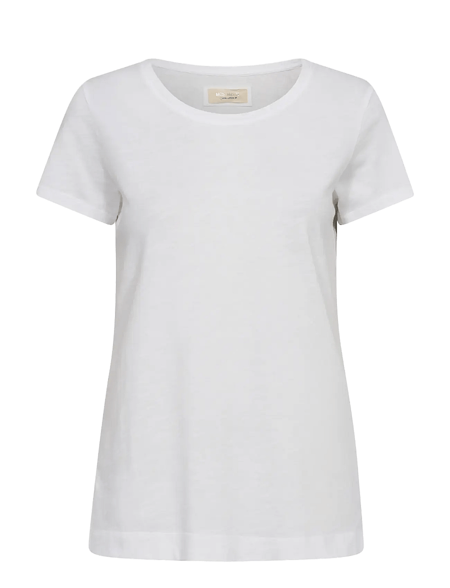 MOS MOSH - MMArden Organic O-Ss Tee - t-shirts - white - 0
