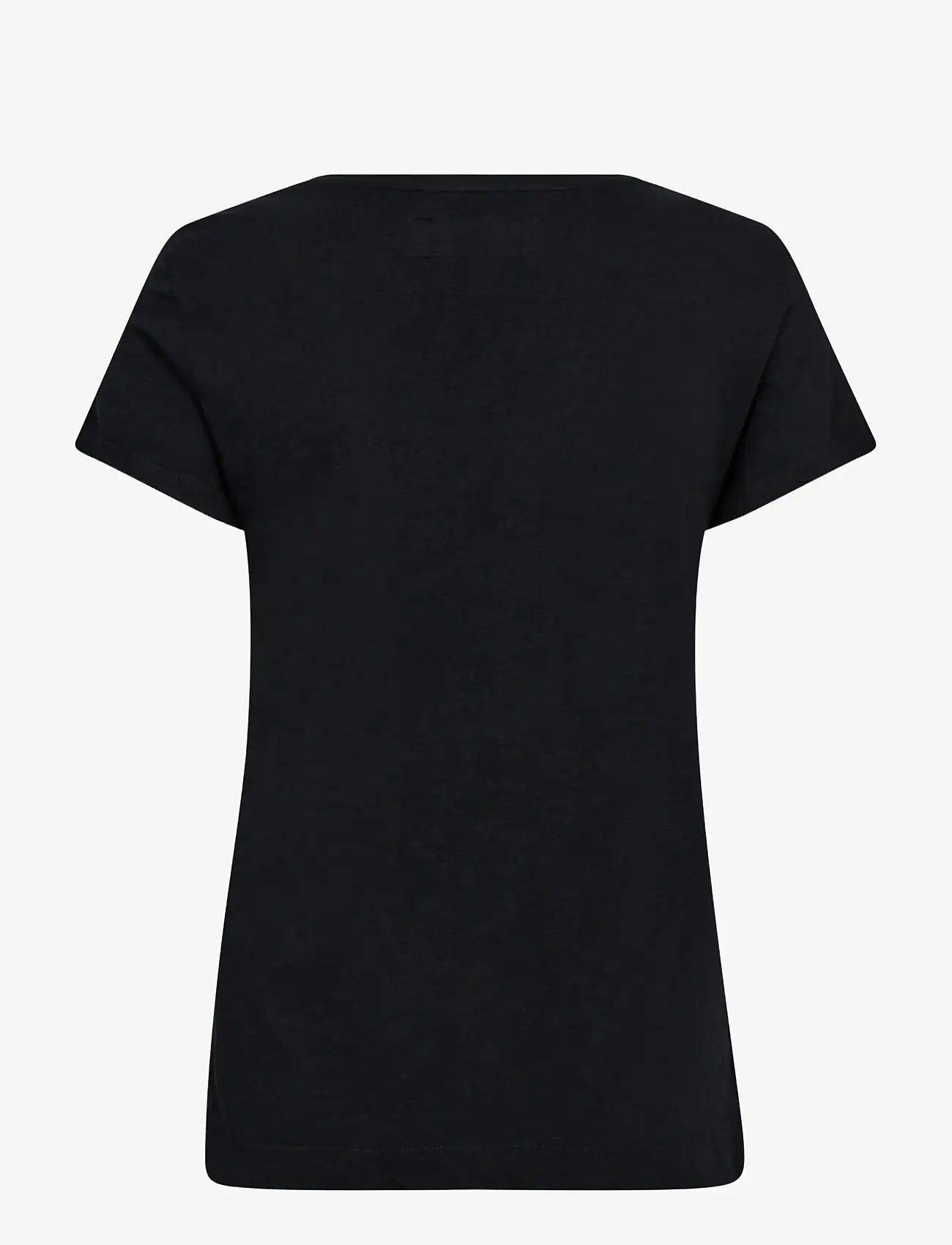 MOS MOSH - MMArden Organic V-Ss Tee - t-shirts - black - 1