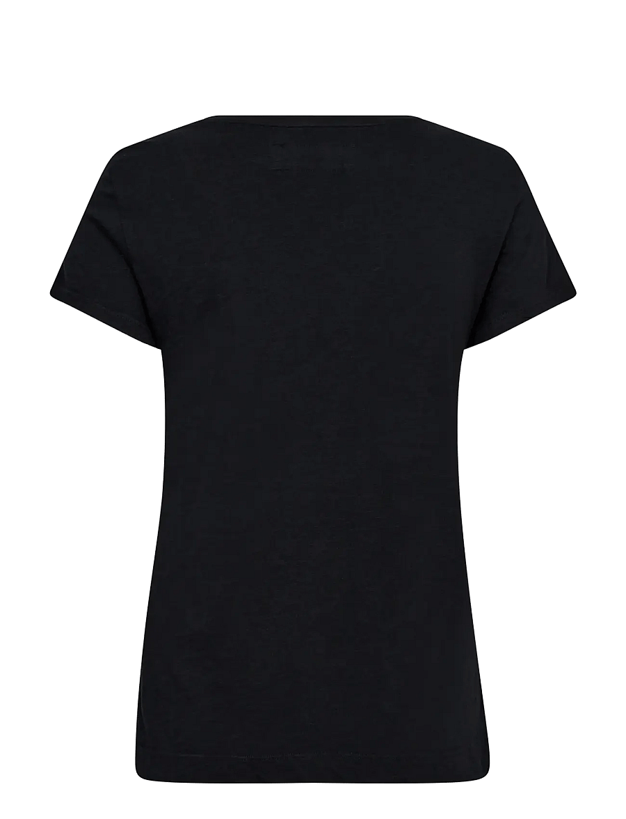 MOS MOSH - MMArden Organic V-Ss Tee - t-särgid - black - 2