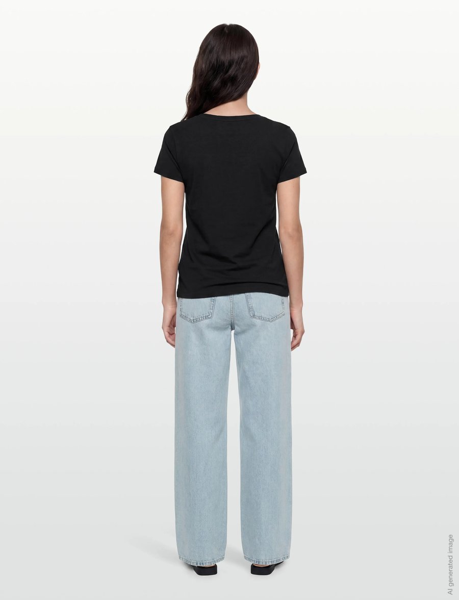 MOS MOSH - MMArden Organic V-Ss Tee - t-särgid - black - 4