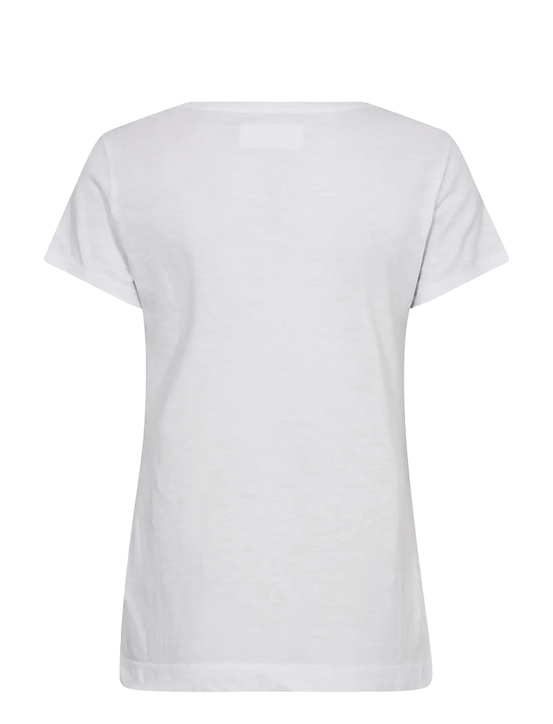 MOS MOSH - MMArden Organic V-Ss Tee - t-shirts - white - 1
